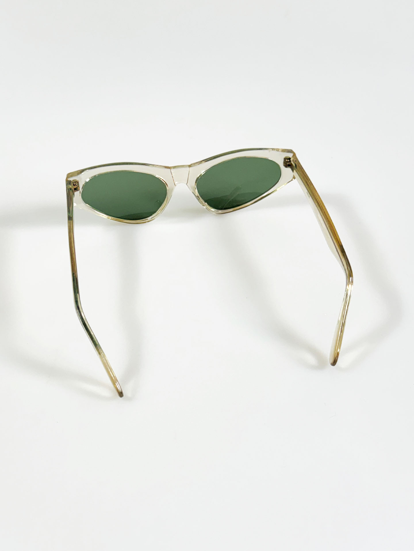 90's IDEA COLLECTION Clear Acetate Cat-Eye Sunglasses