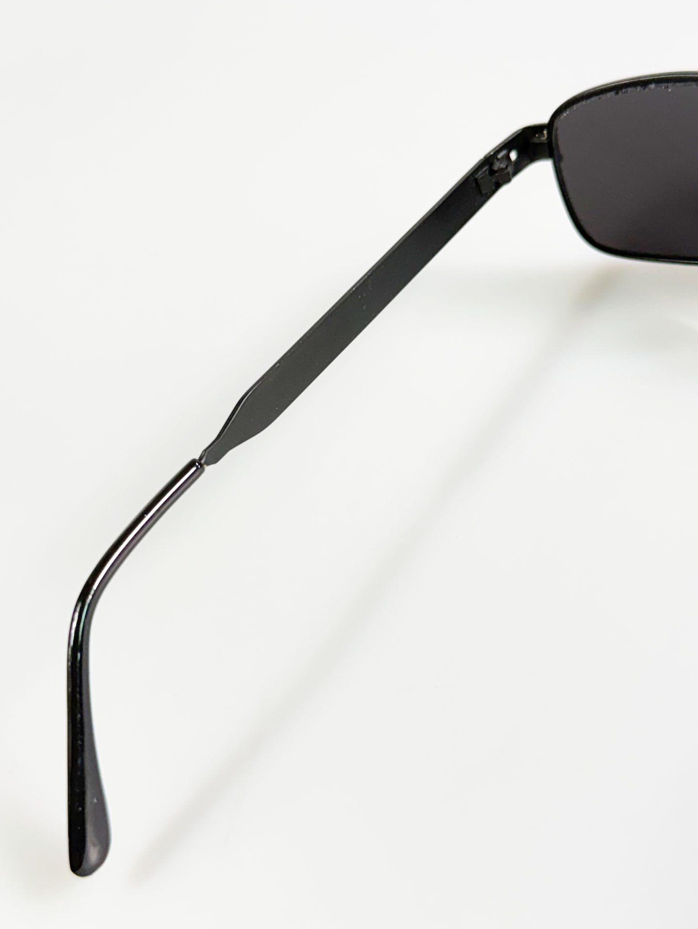 90's JOANNA Black Slim Square Metal Sunglasses