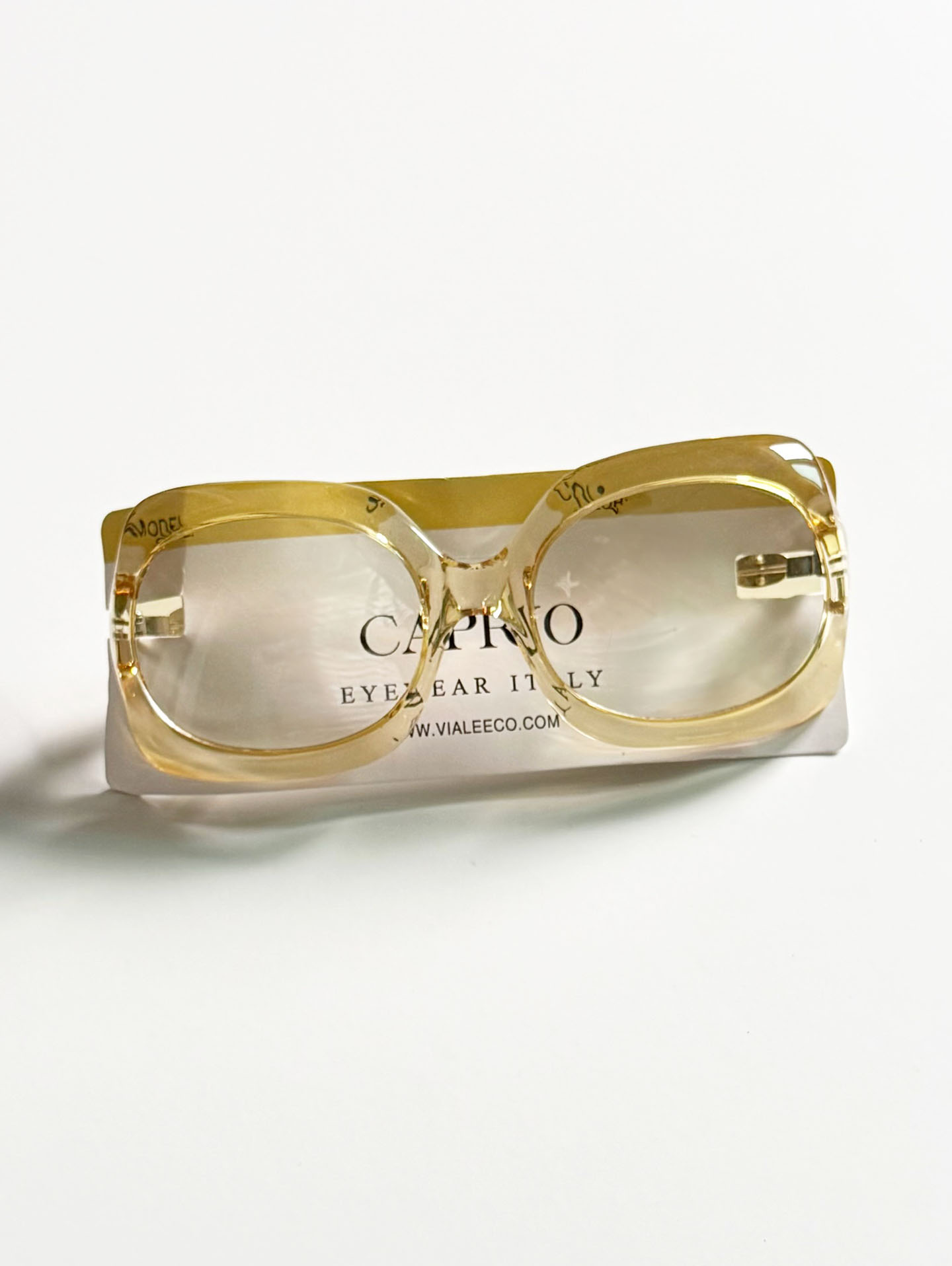 CAPRIO Oversized Bold Square Acetate Tinmted Sunglasses