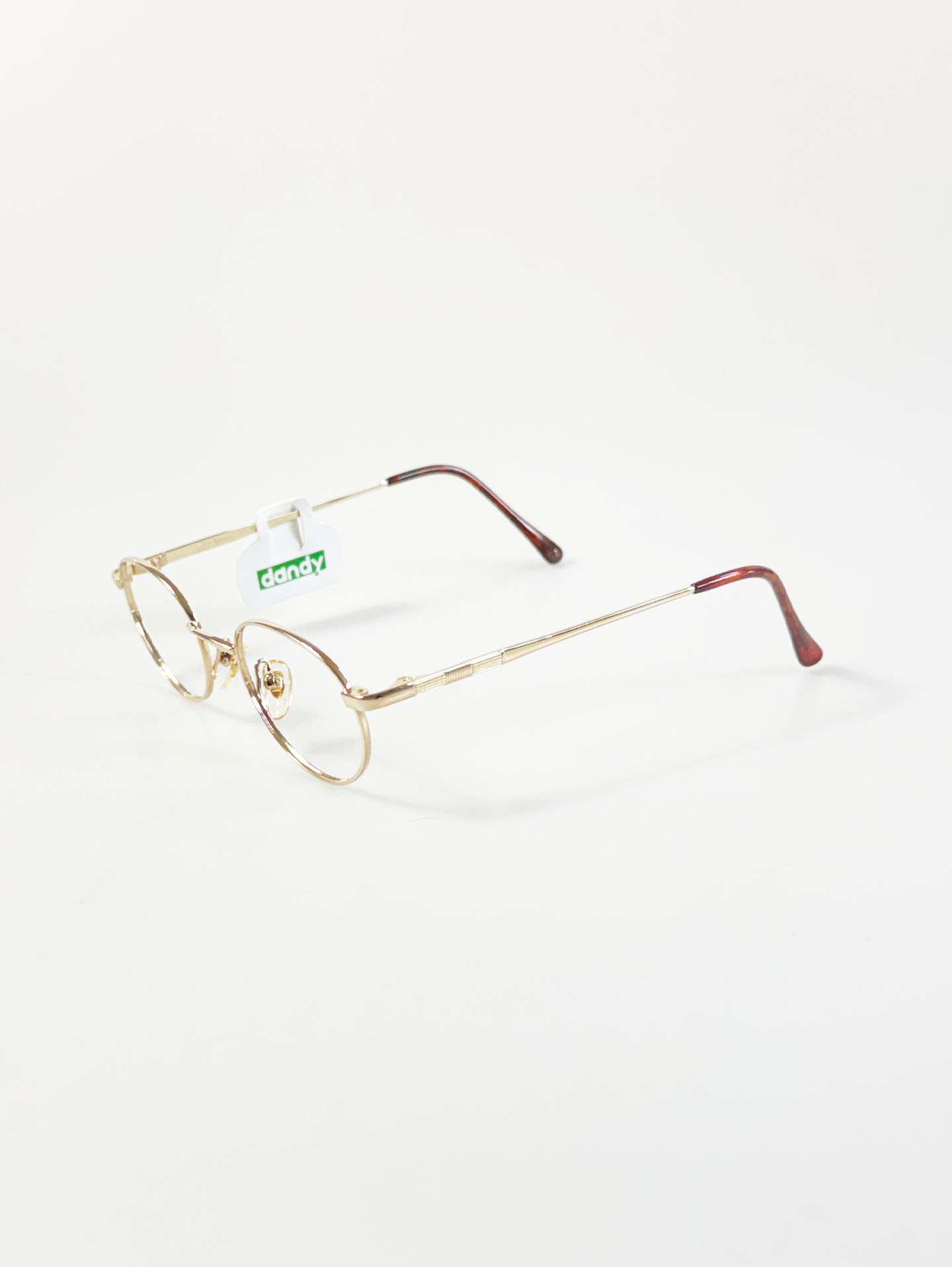 90's Dandy Gold Slim Oval Metal Glasses