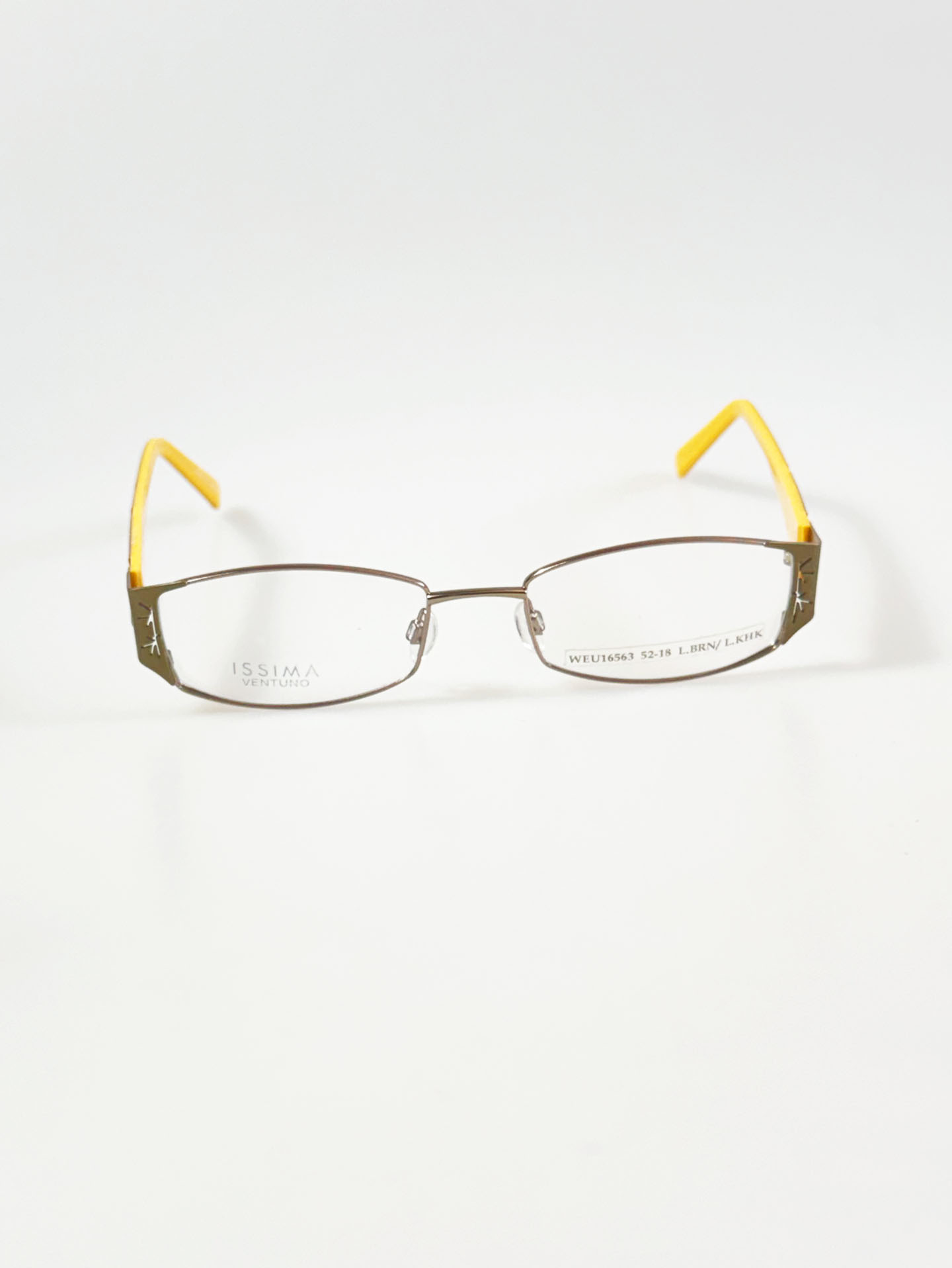 ISSIMA VENTUNO Bronze Slim Square Metal Glasses