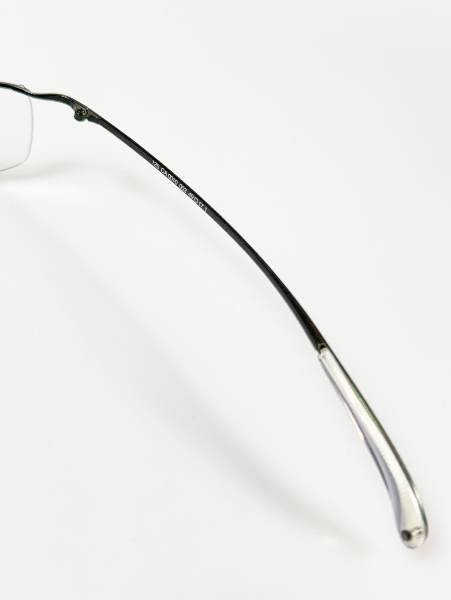 Cacharel Black Square Half-Rim Metal Frame Glasses