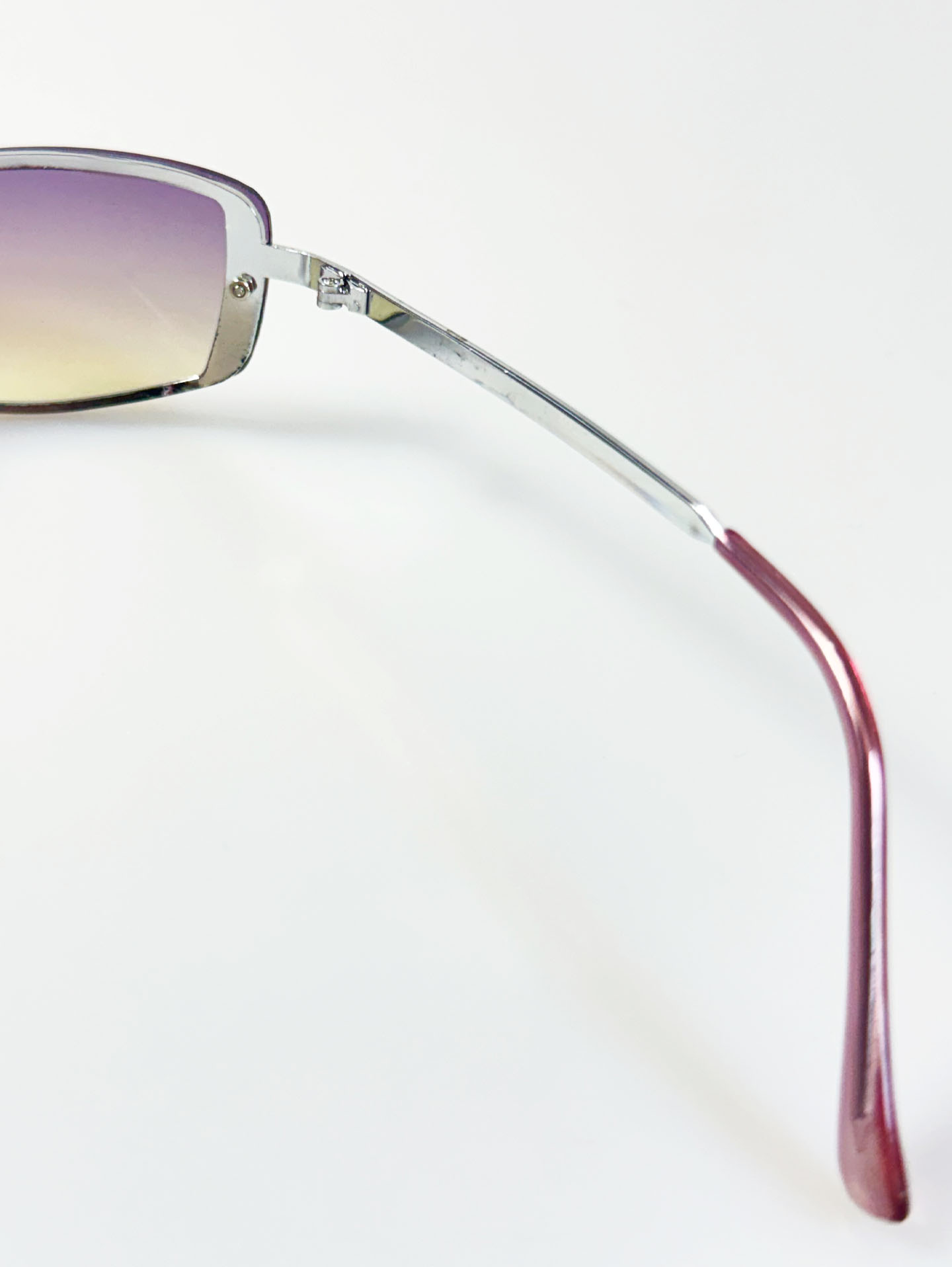 Rimless Square Metal Frame Tint Sunglasses