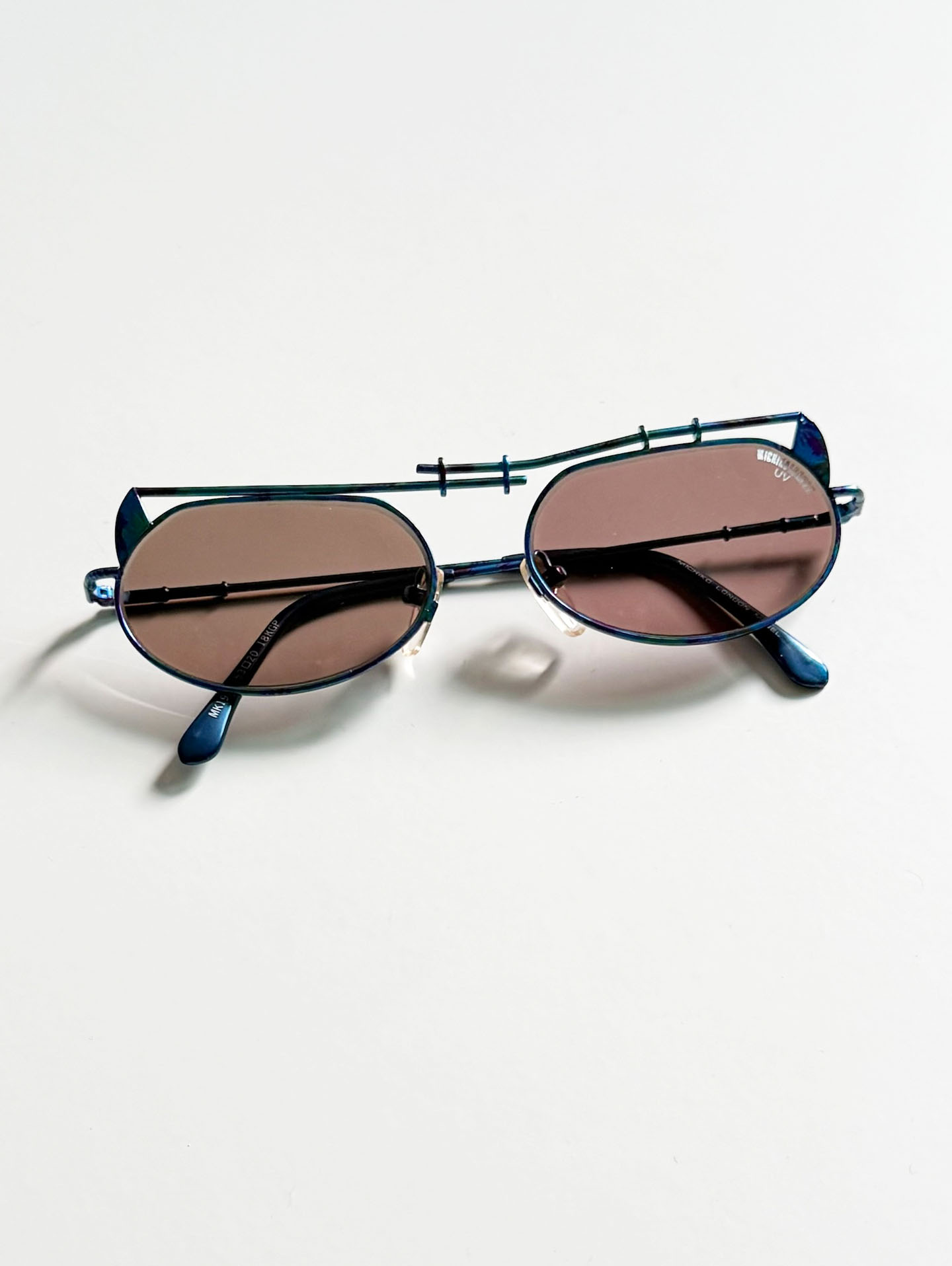 90's MICHIKO LONDON Iridescent Double Bridge Sunglasses / 3 Colors