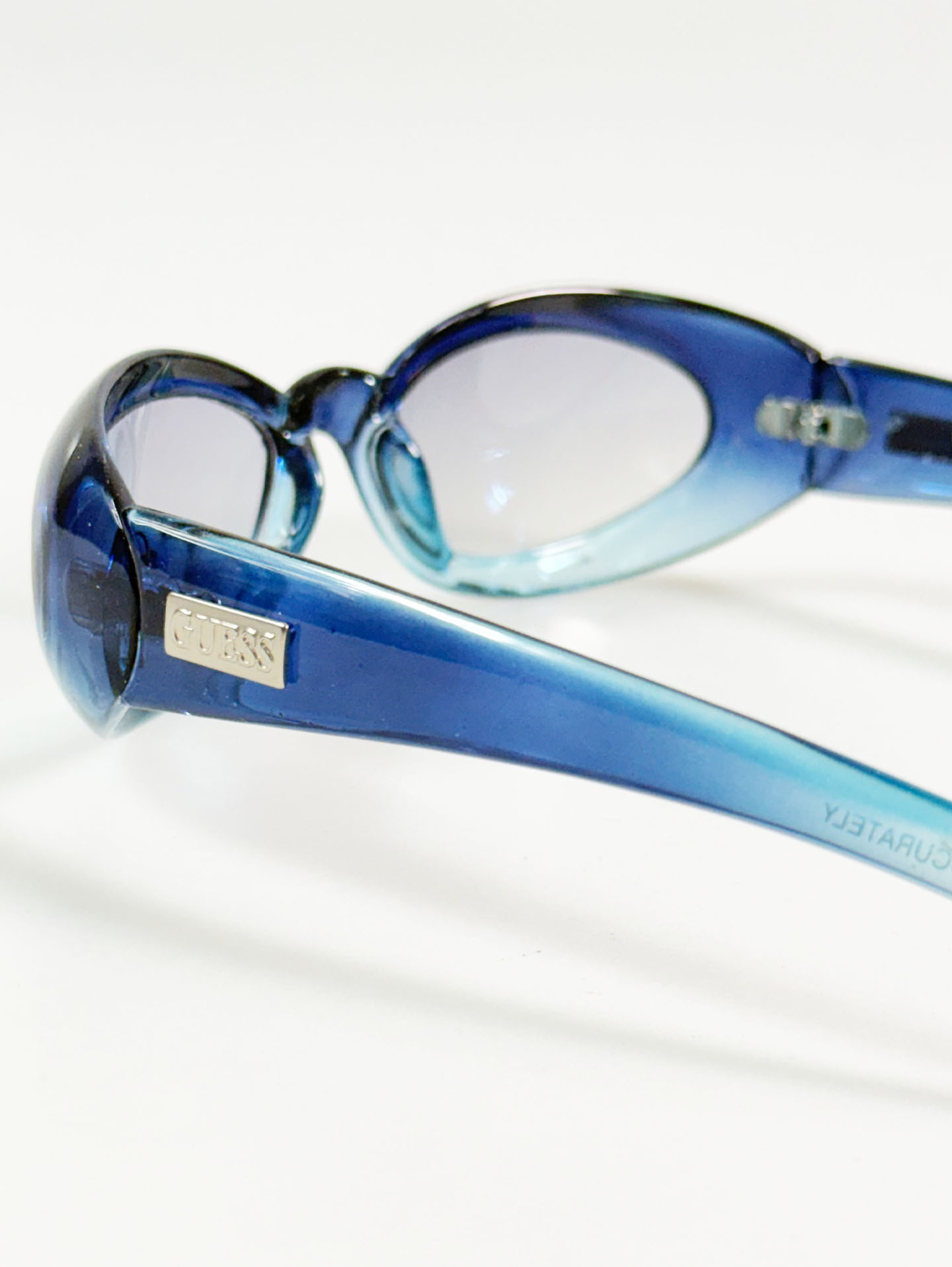 GUESS Blue Gradient Bold Oval Tint Sunglasses