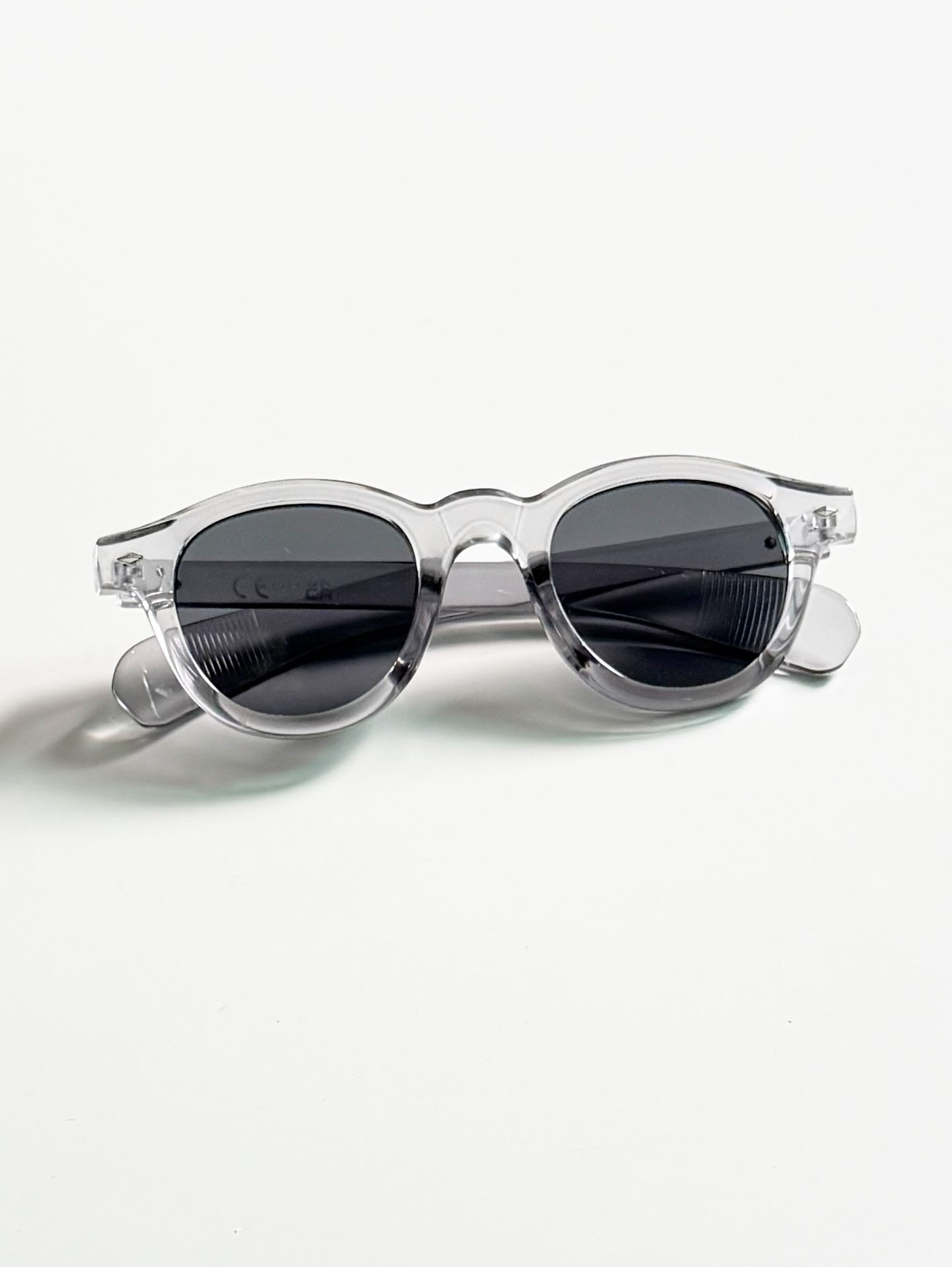Smoke Clear Bold Round Oval Sunglasses