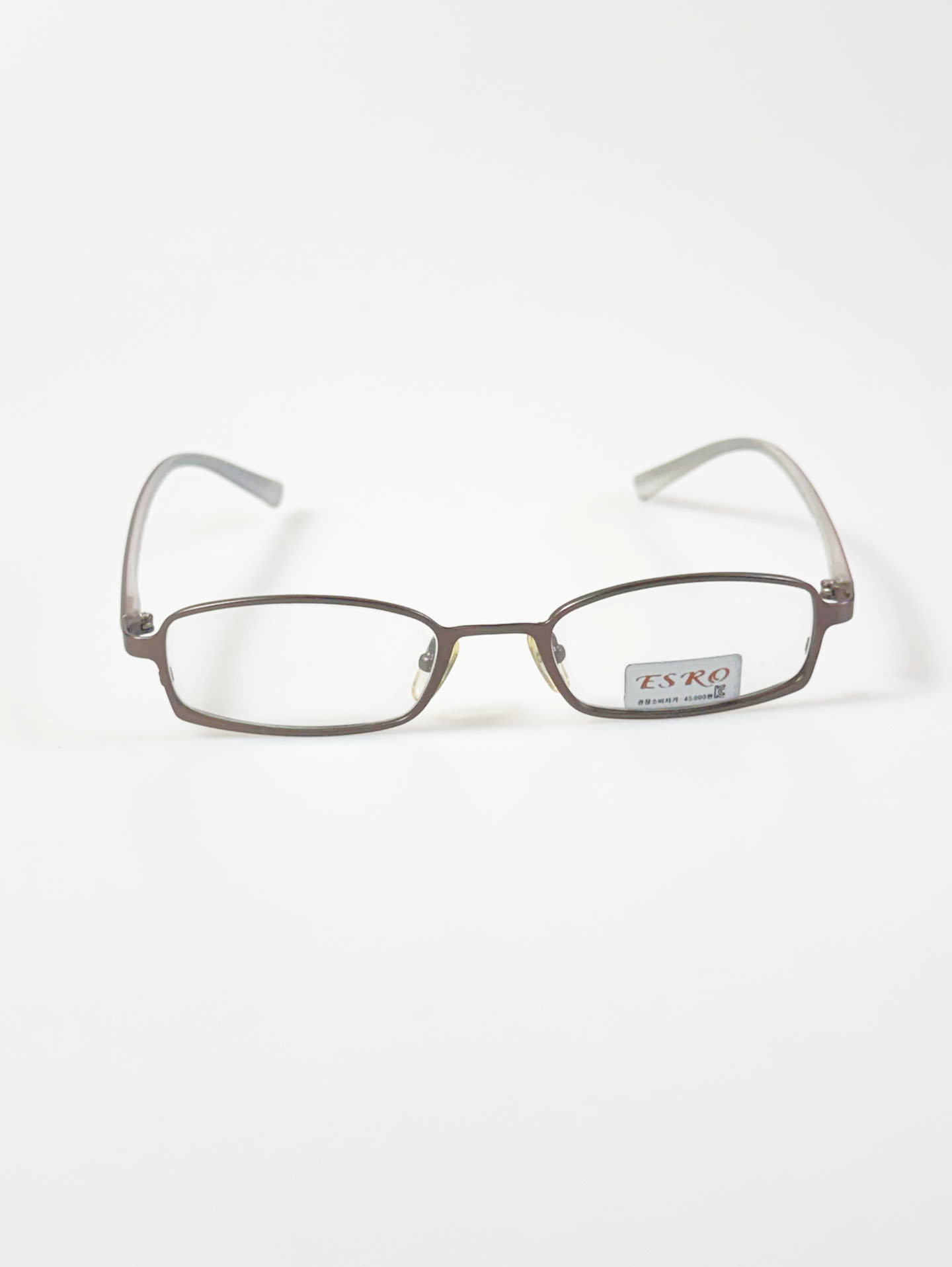 ESRO Slim Square Deep Brown Metal Glasses