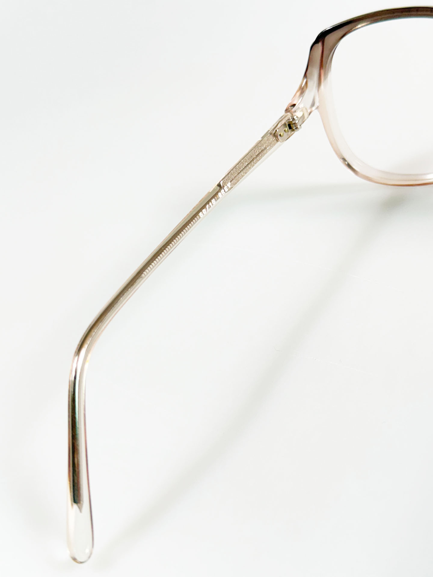 90s ELITE Smoke Crystal Oversized Square Acetate Horn-Rim Glasses