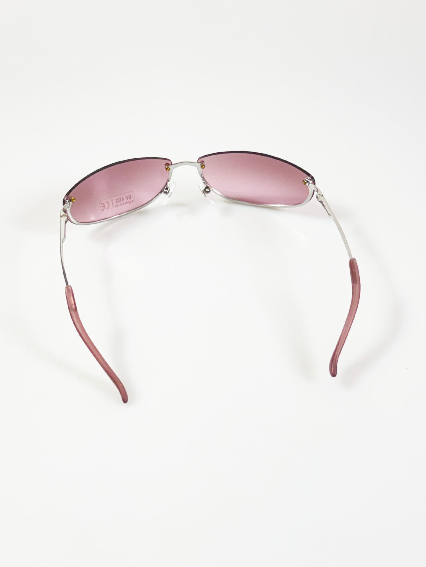 UVIR Half-Moon Rimless Metal Tint Sunglasses