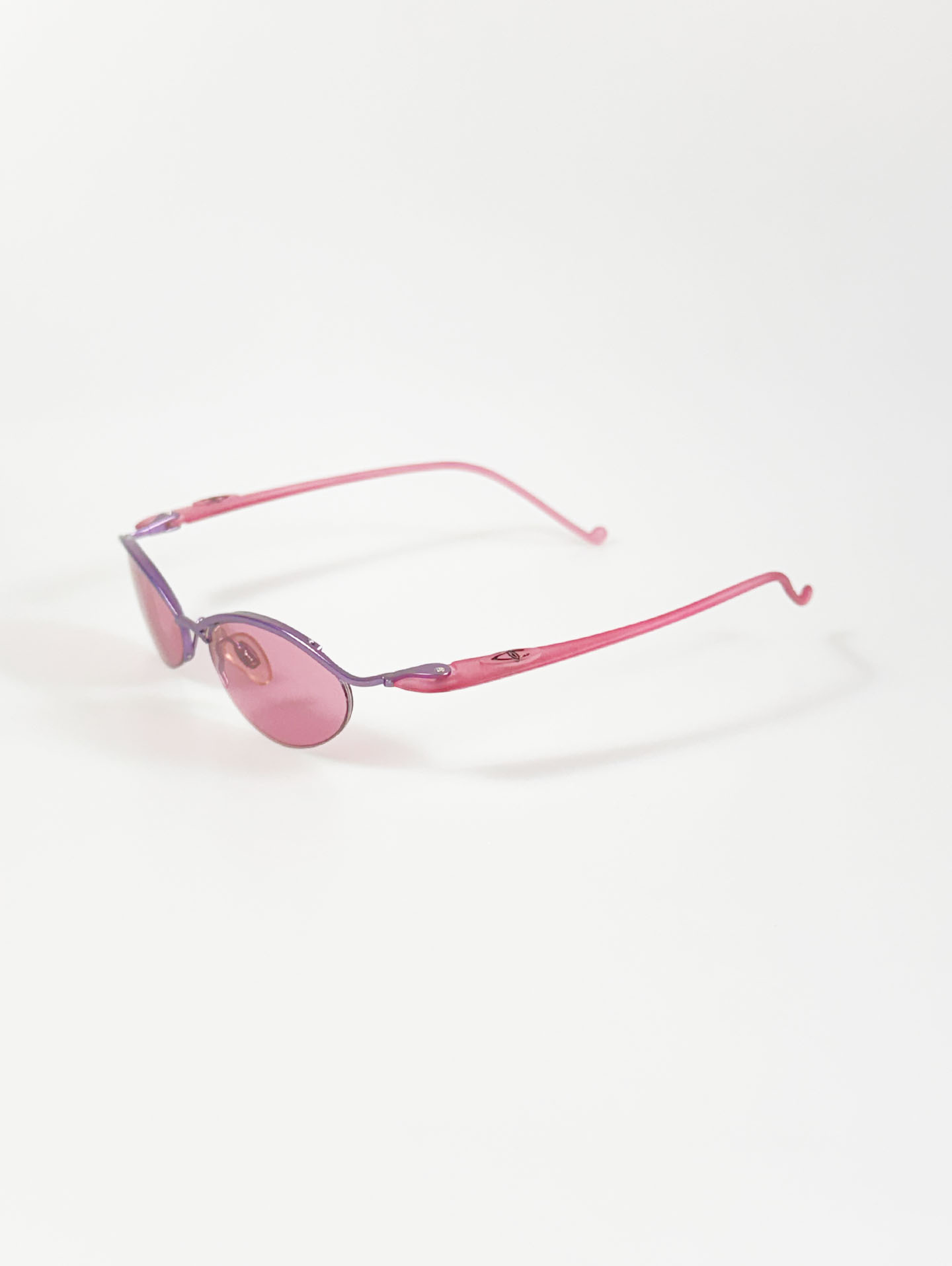 90’s COOL EYES Half-Rim Oval Metal Tinted Sunglasses