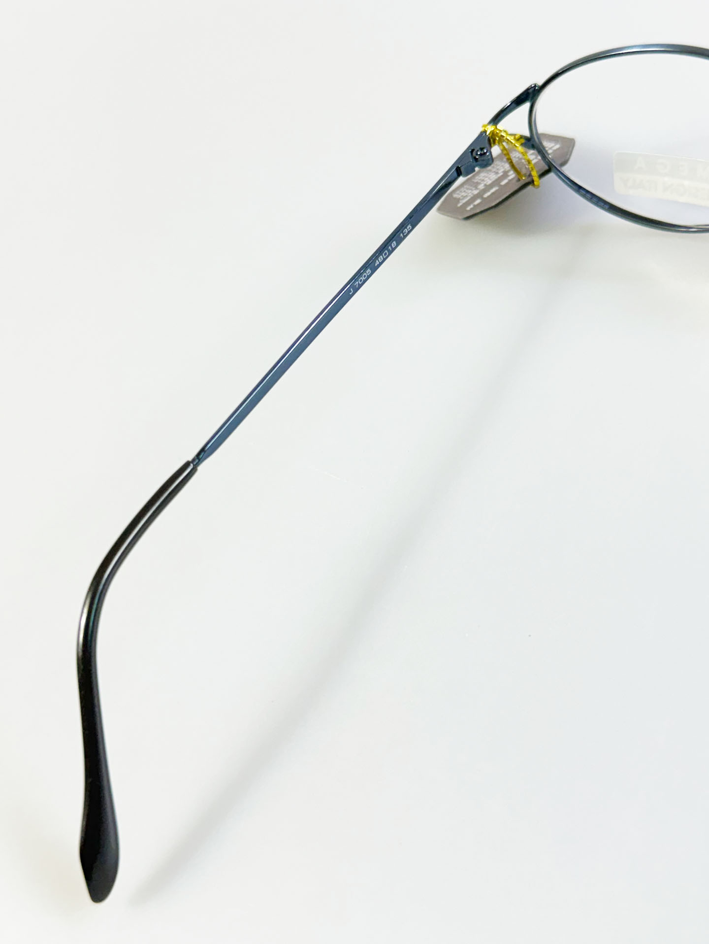 MEGA Deep Blue Slim Oval Metal Frame Glasses
