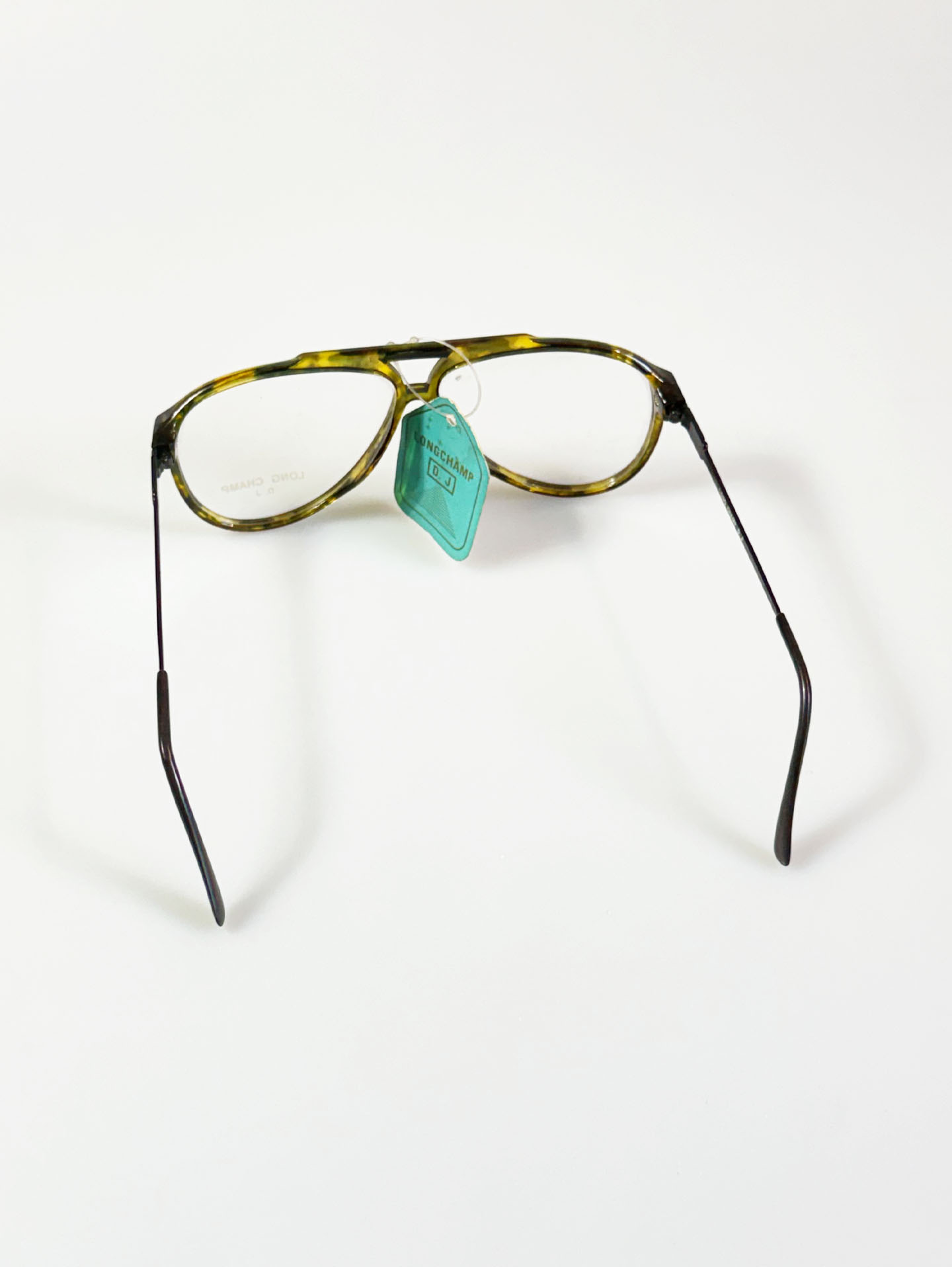 90's LONG CHAMP Marble Boeing Square Frame Glasses