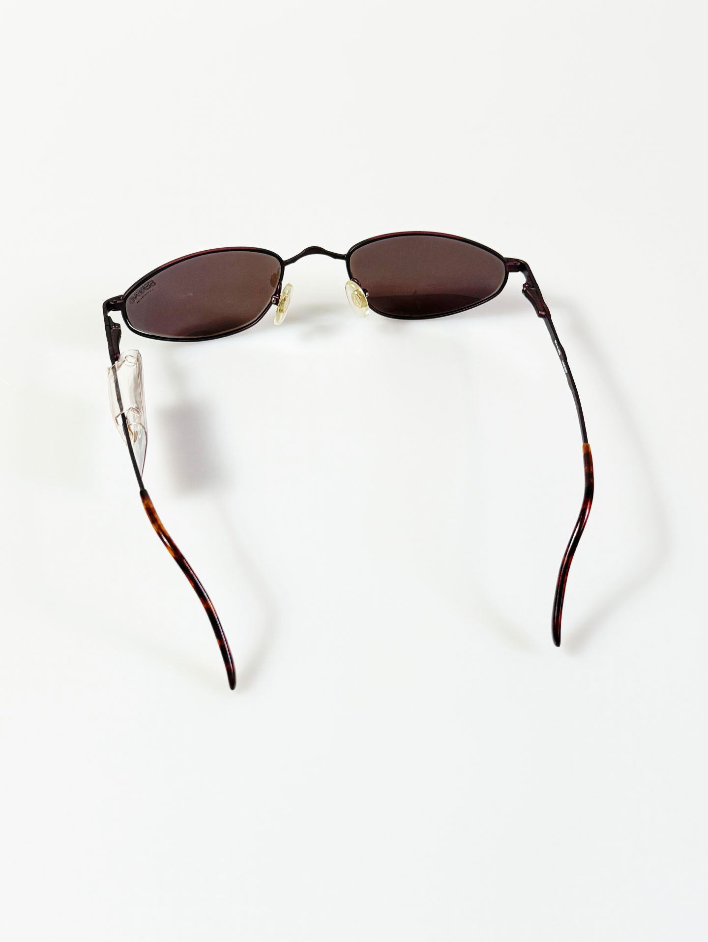 90’s SERENO Slim Oval Deep Purple Tone Metal Sunglasses