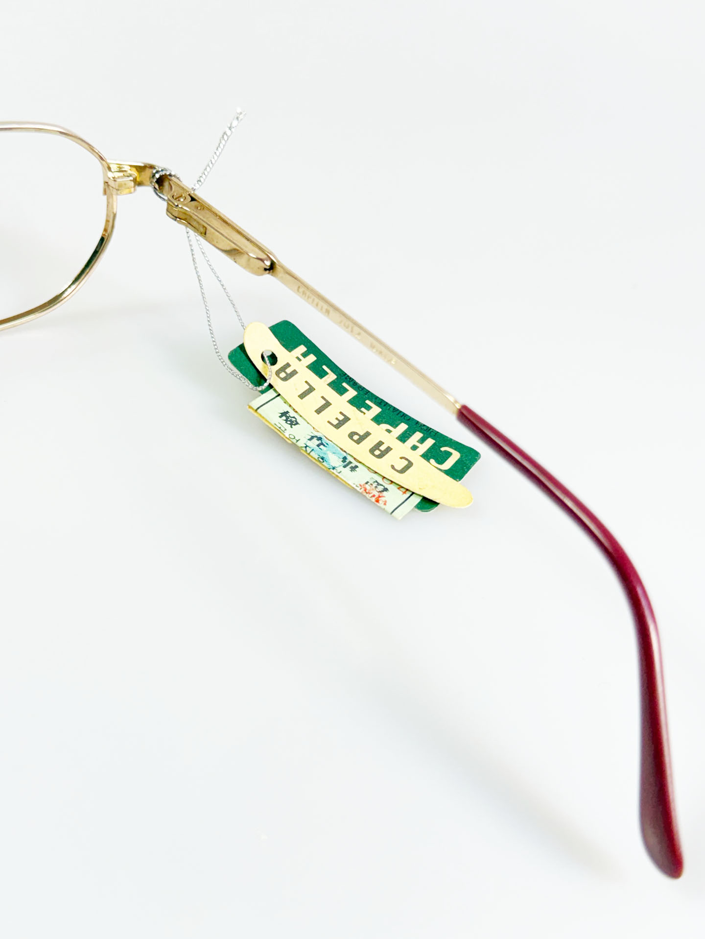 90’s CAPELLA Gold Slim Square Metal Frame Glasses