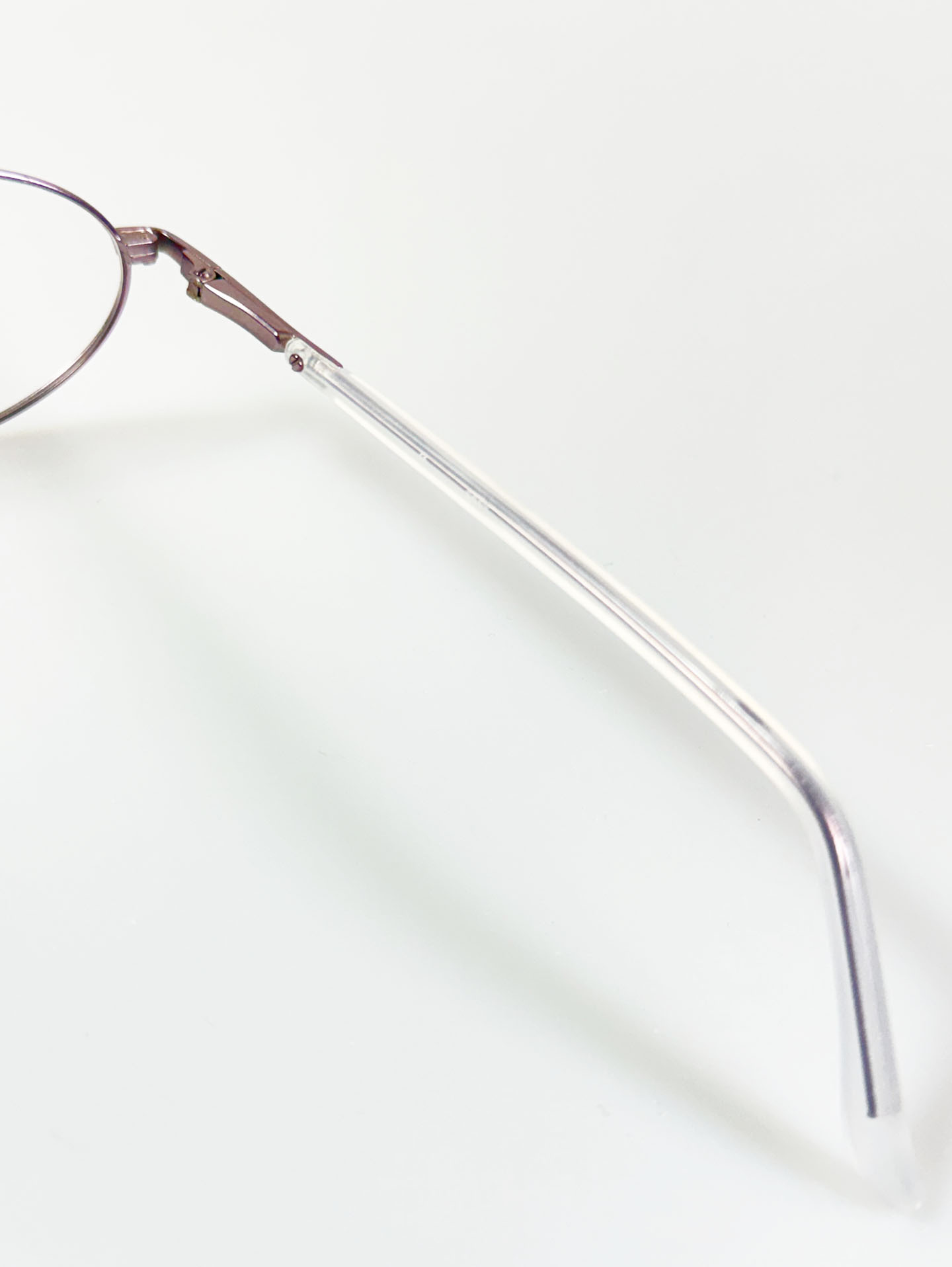 SAWY Slim Oval Pink Metal Frame Glasses