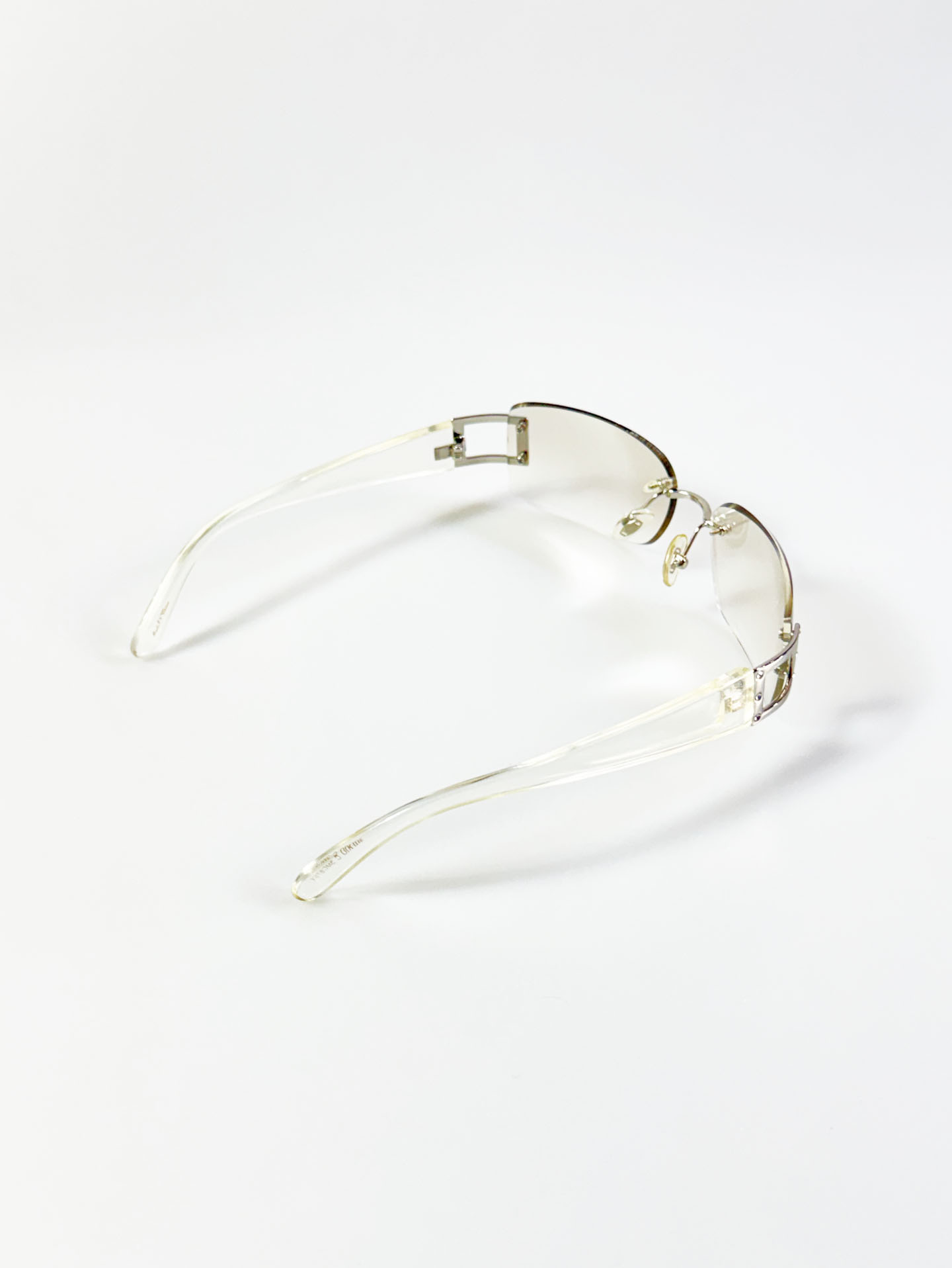 CAPRIO Rimless Square Metal Tinted Sunglasses