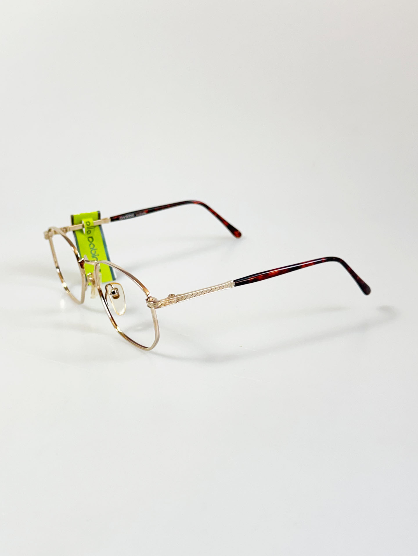 PABINNA Gold Slim Geometric Square Metal Glasses