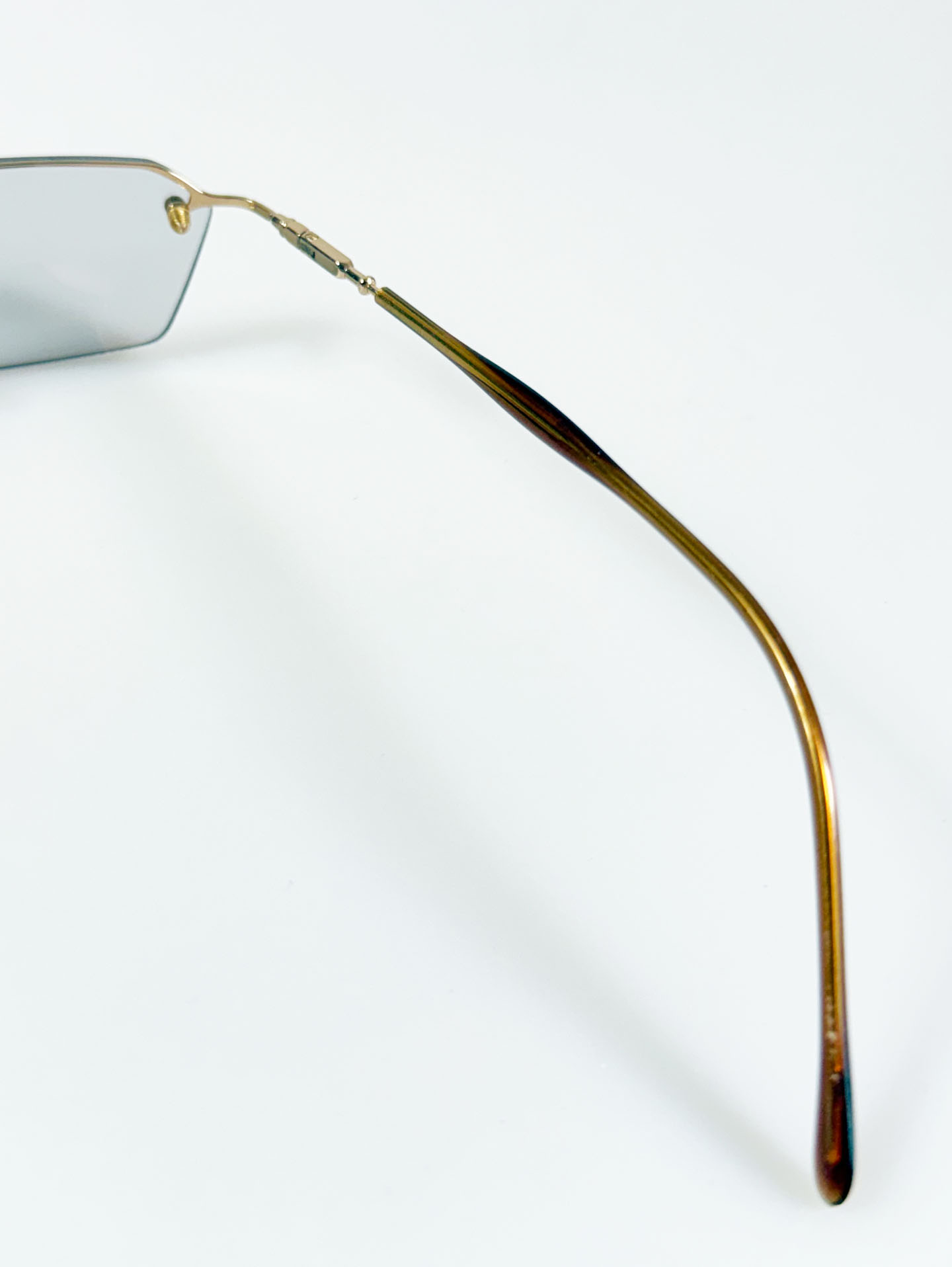 JEEP Gold Rimless Square Metal Glasses