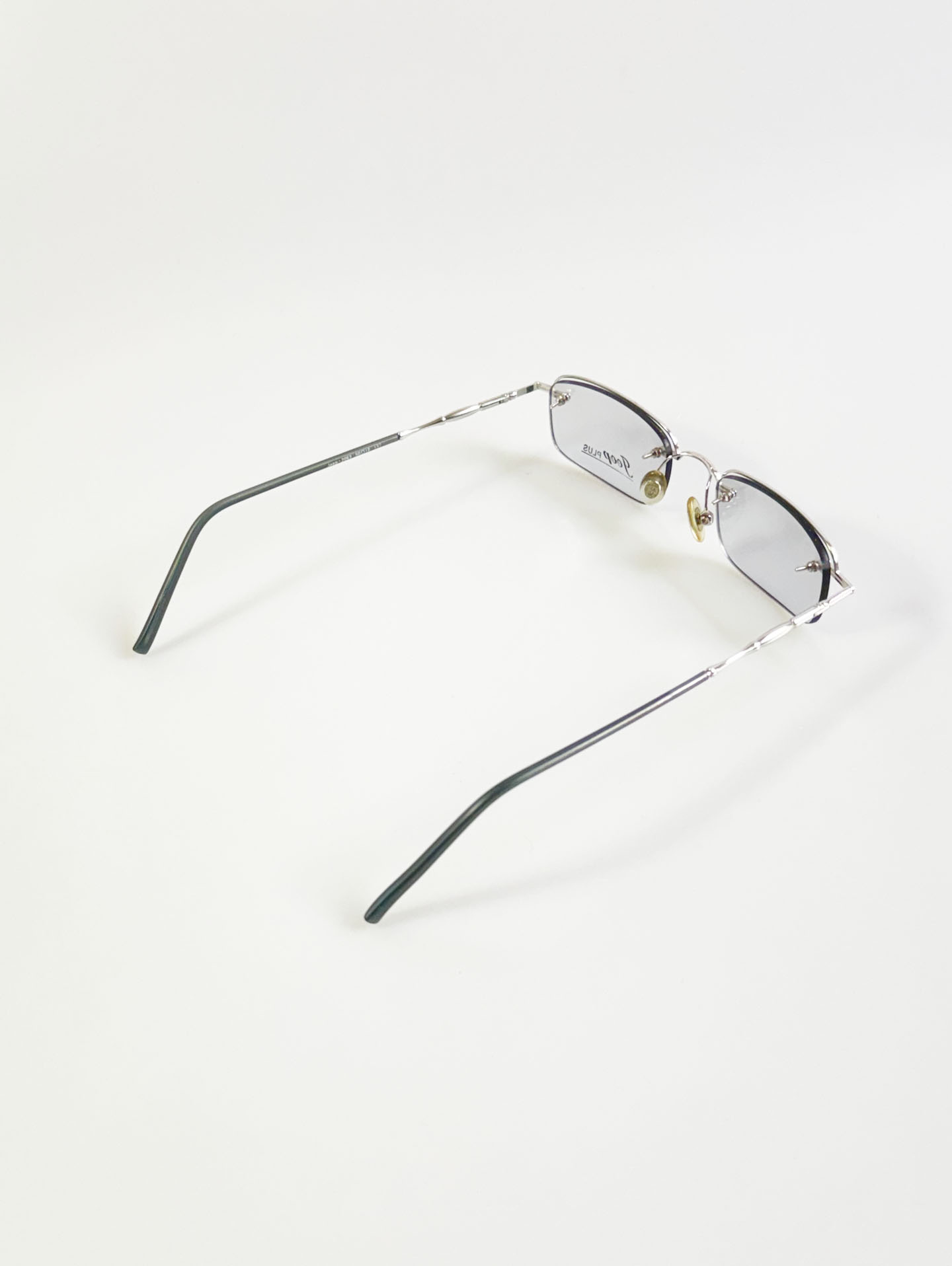 JEEP Silver Semi-Rimless Square Metal Frame Glasses