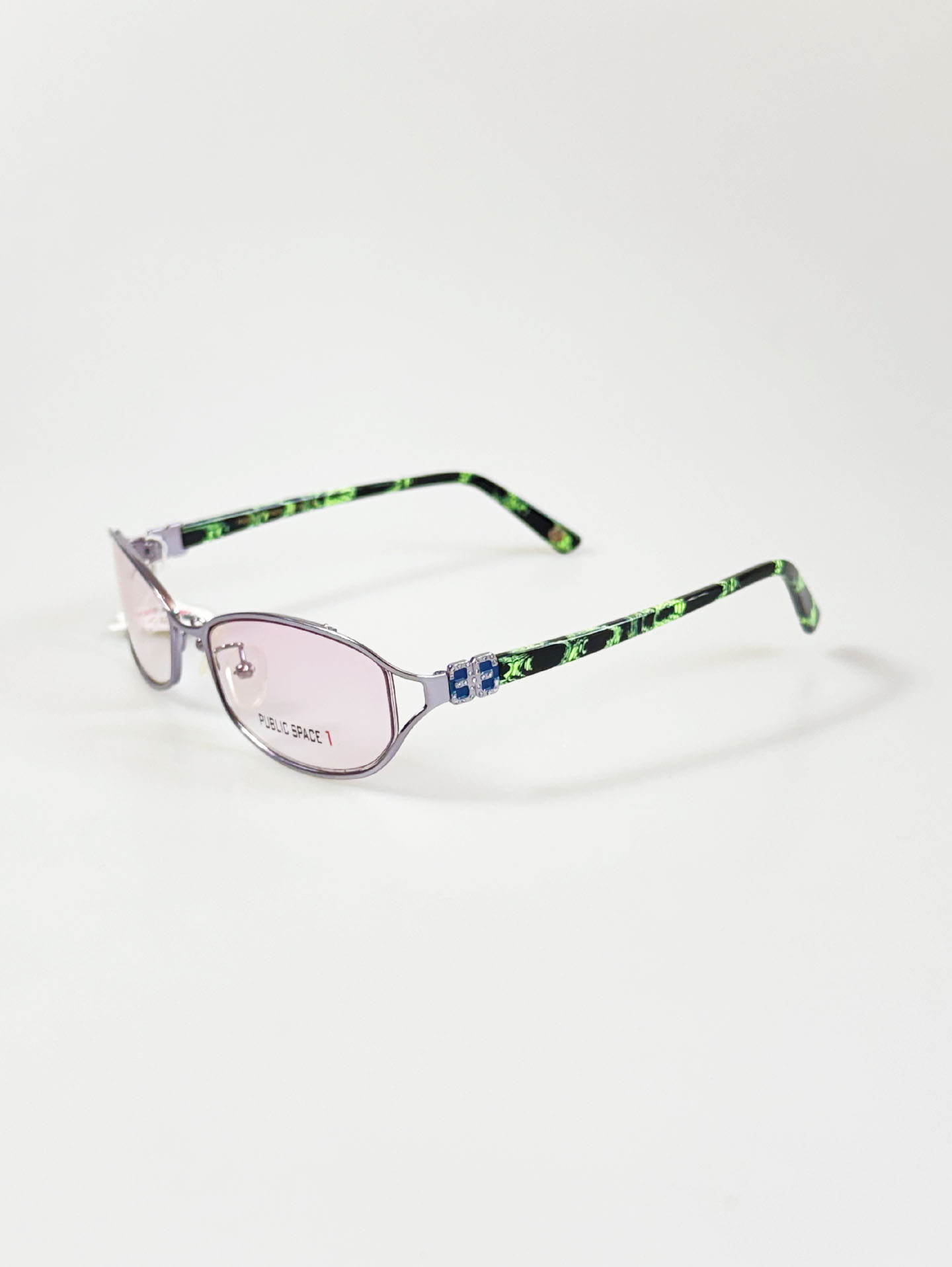 PUBLIC SPACE Lavender Slim Oval Metal Frame Glasses