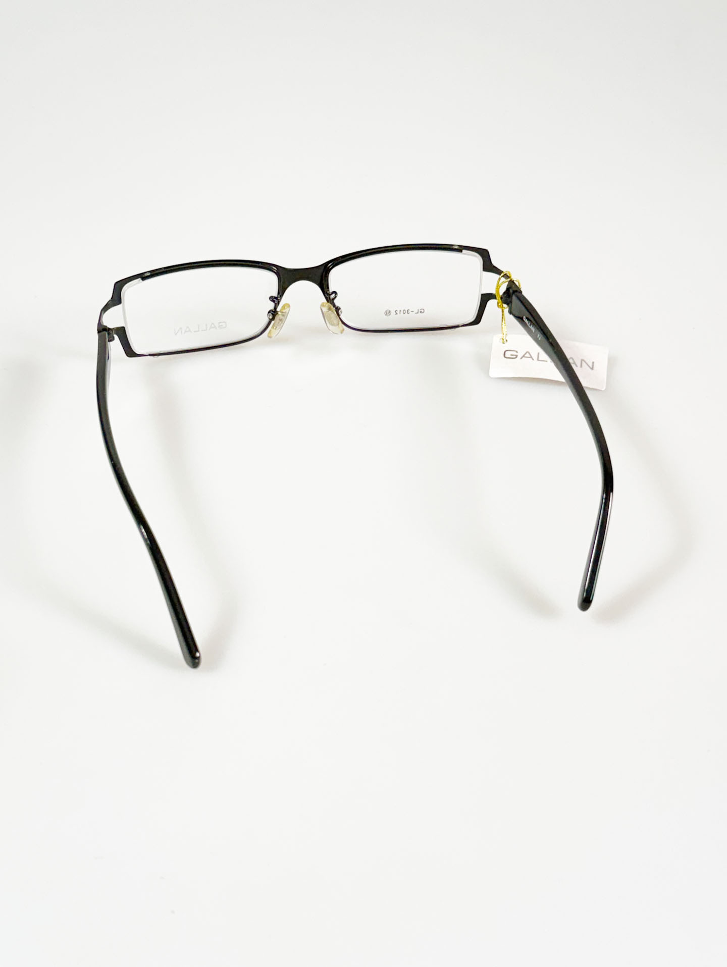 GALLAN Black Slim Square Metal Glasses