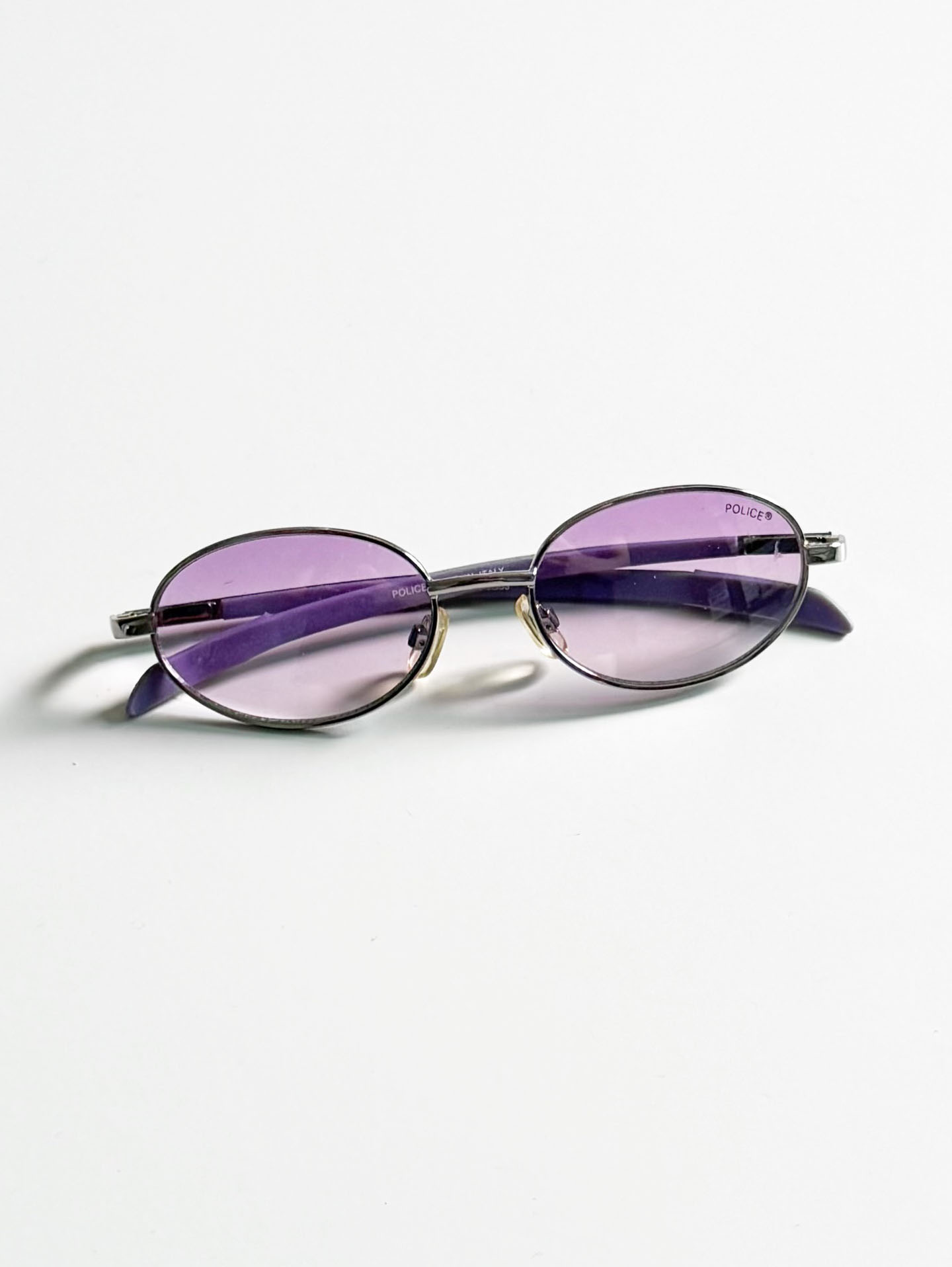 POLICE Gunmetal Slim Oval Tint Sunglasses