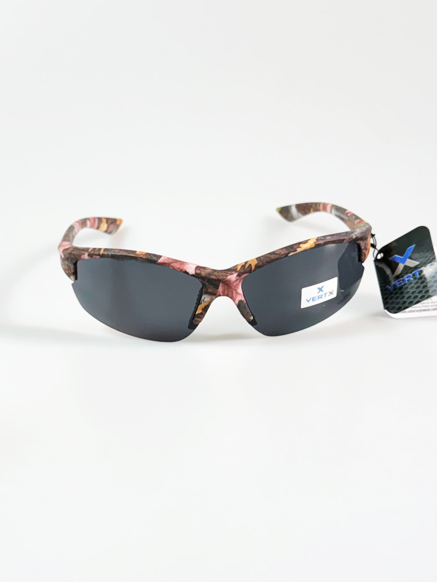 VERTX Realtree Pattern Wraparound Half-Rim Sunglasses