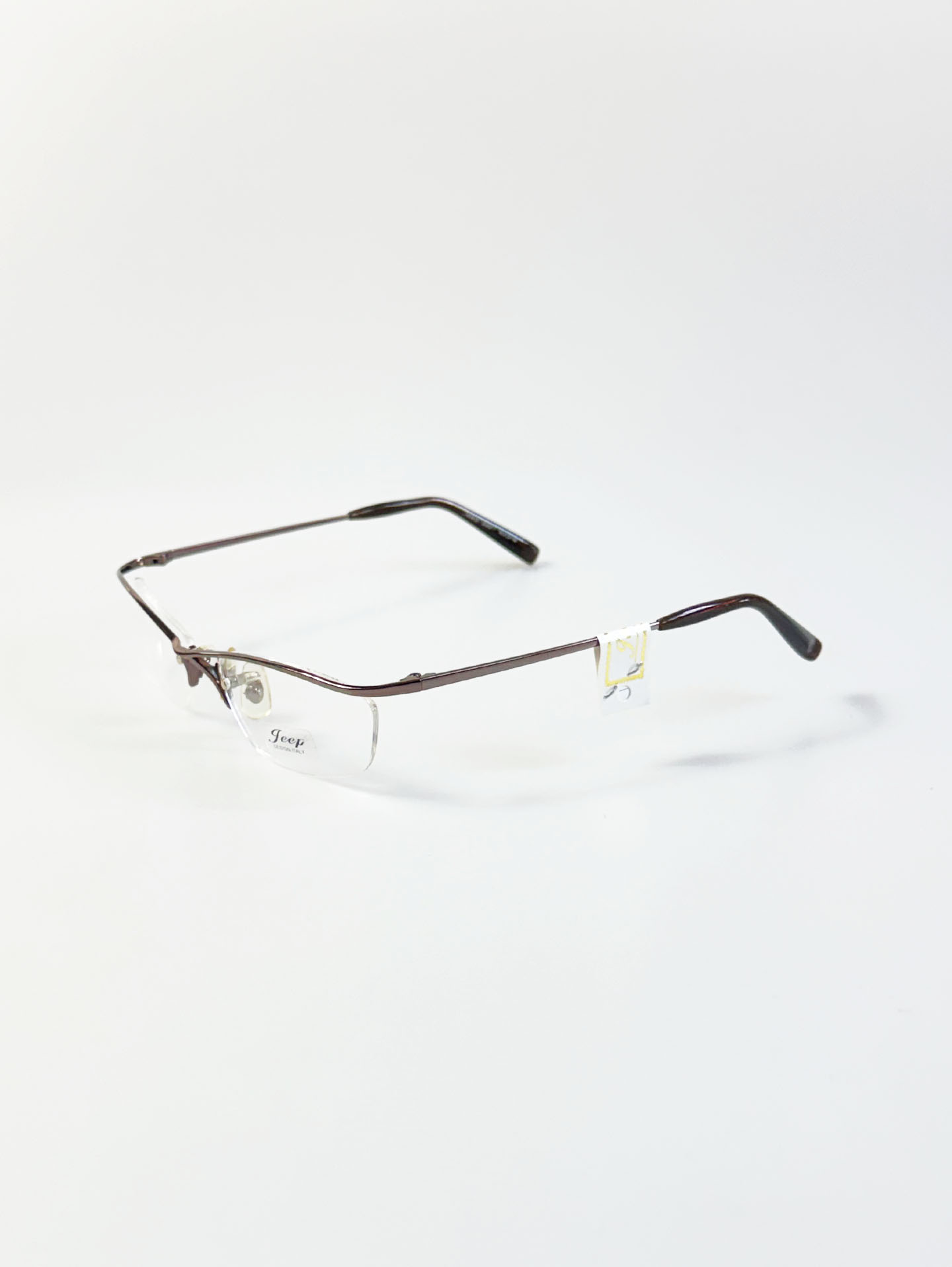 JEEP Half-Rim Square Metal Frame Glasses