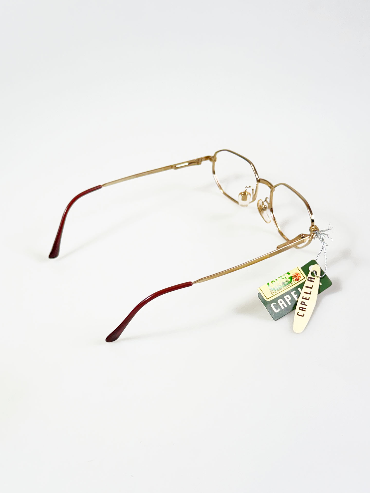 90's CAPELLA Gold Slim Geometric Metal Frame Glasses
