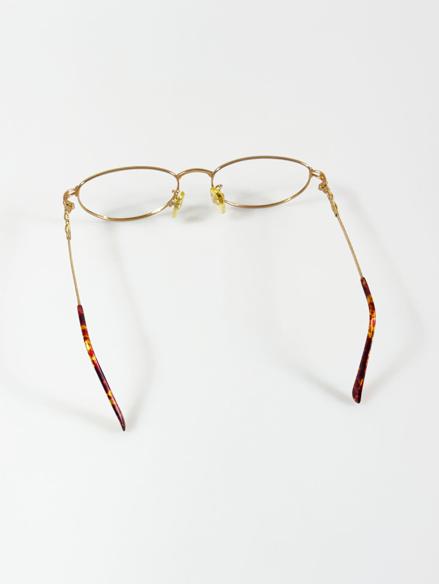 90’s CANADIAN Gold Metal Slim Oval Glasses