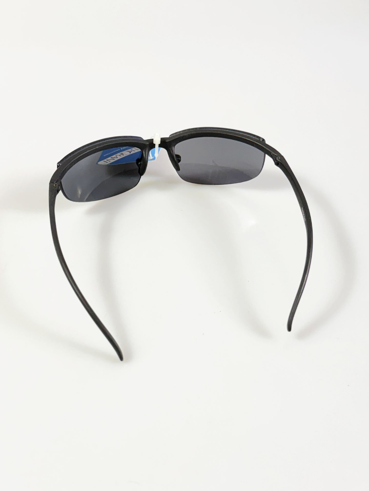 FOSTER GRANT Matte Black Semi-Rimless Square Sunglasses