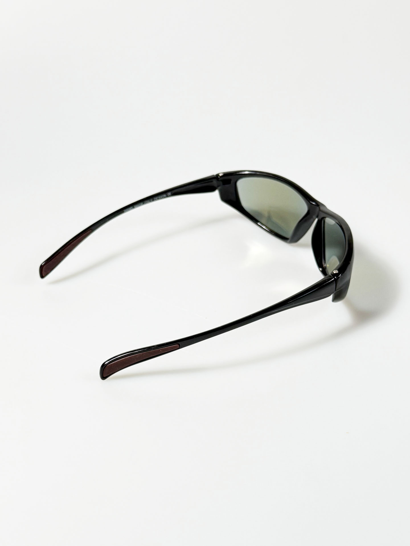 Black Sport Wraparound Frame Sunglasses