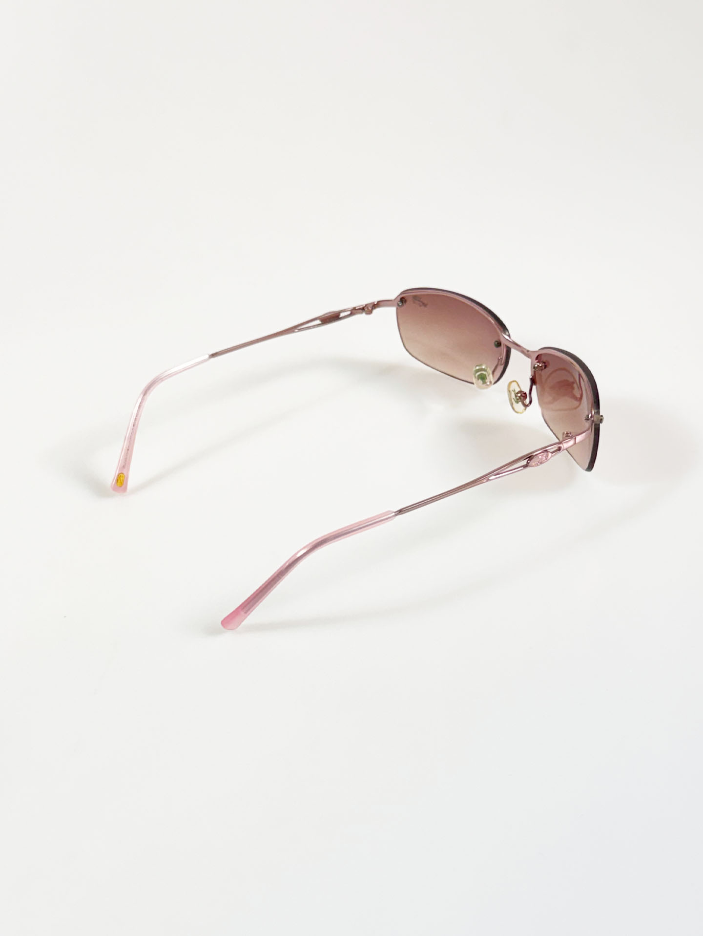 90's CARTELO Rimless Square Metal Tint Sunglasses