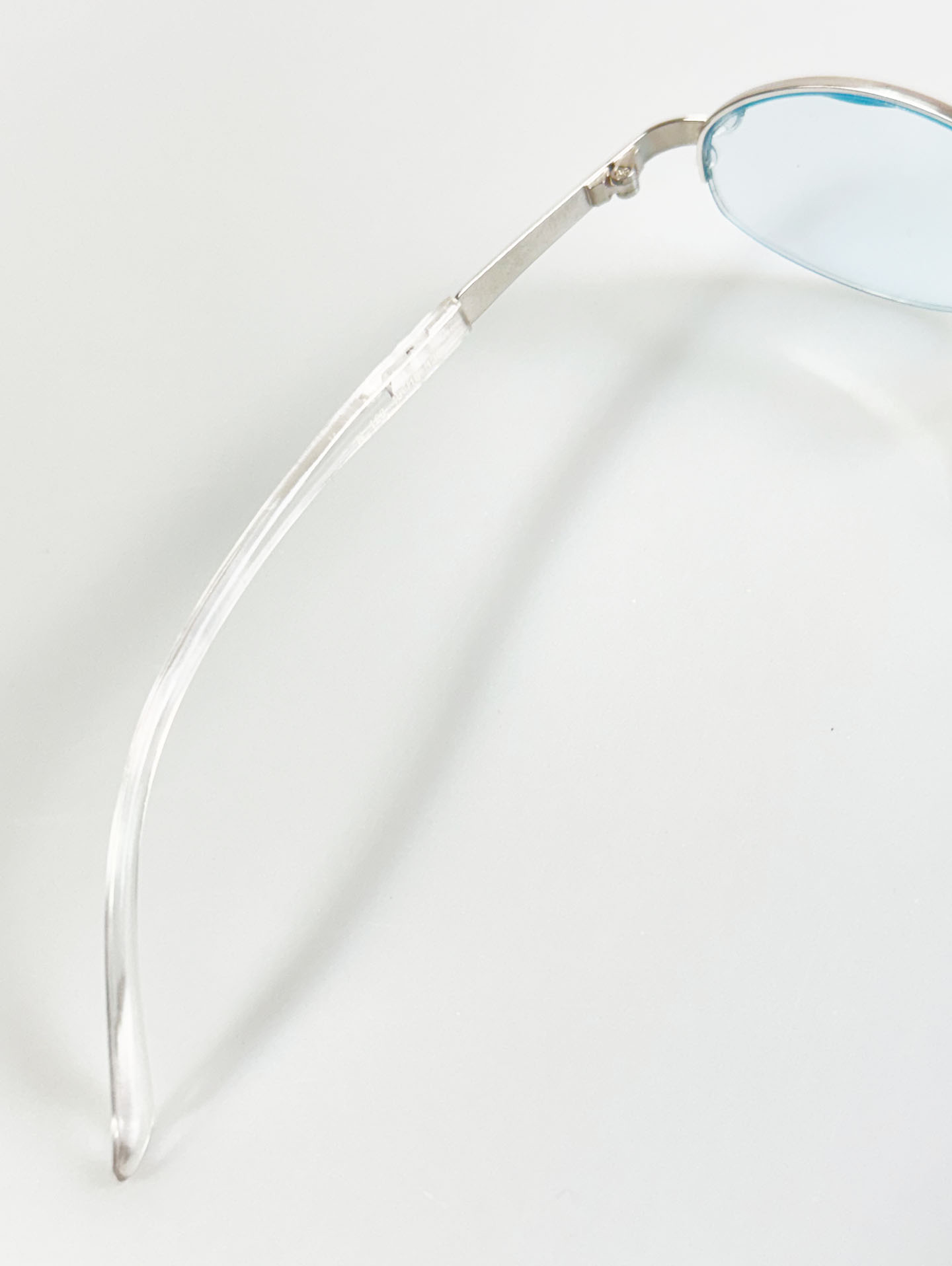 InToo Silver Semi-Rimless Oval Metal Glasses