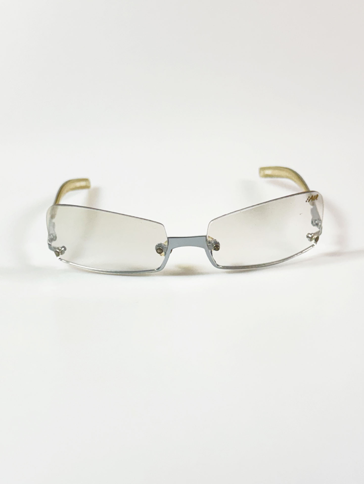 90's AIR Rimless Shield Metal Frame Sunglasses