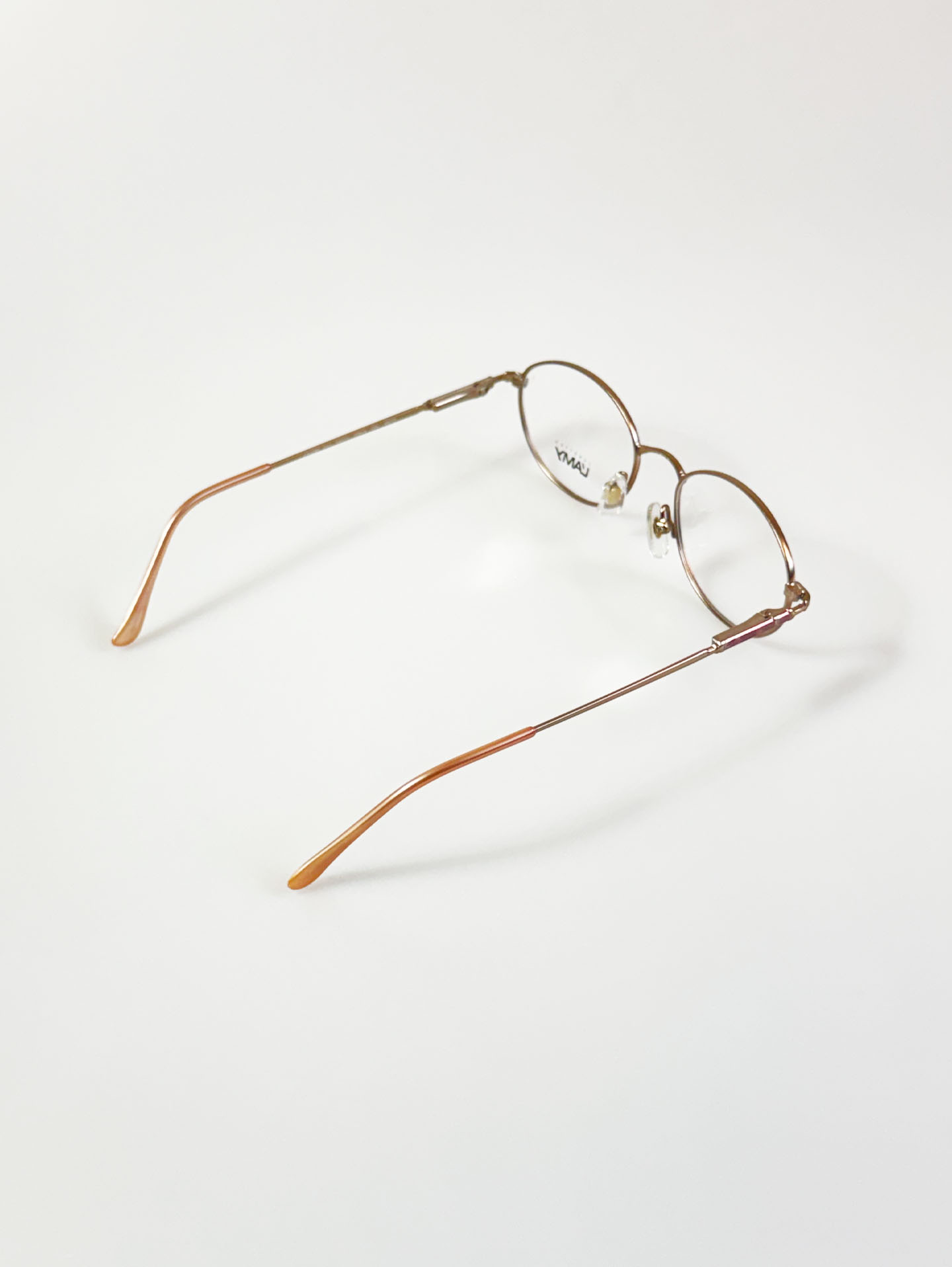 LAMY Bronze Gold Slim Oval Metal Frame Glasses