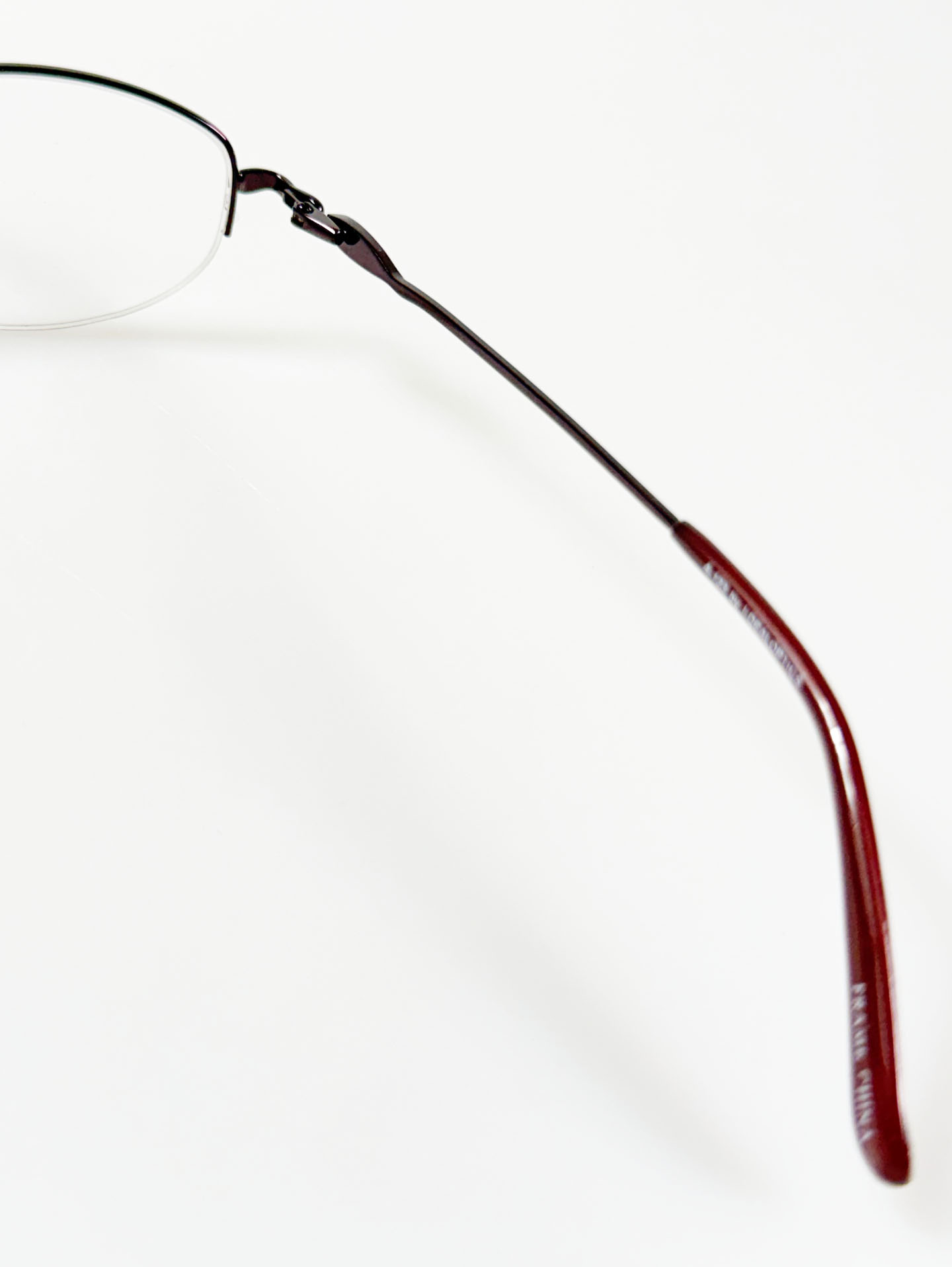 CASINO EYEWEAR Violet Half-Rim Oval Metal Glasses