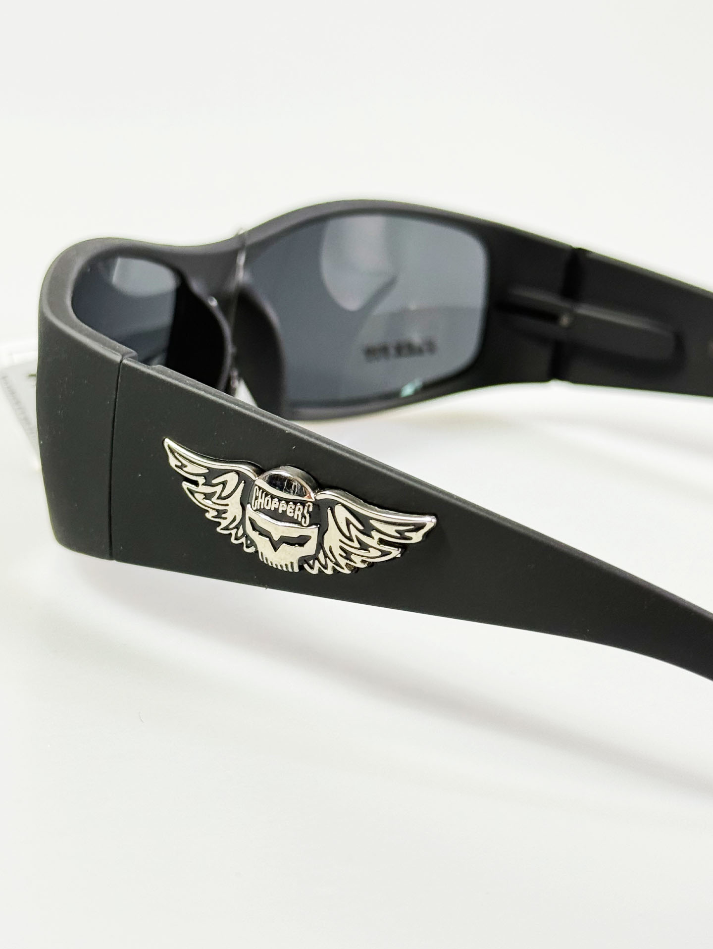 CHOPPERS Matte Black Wraparound Sports Sunglasses
