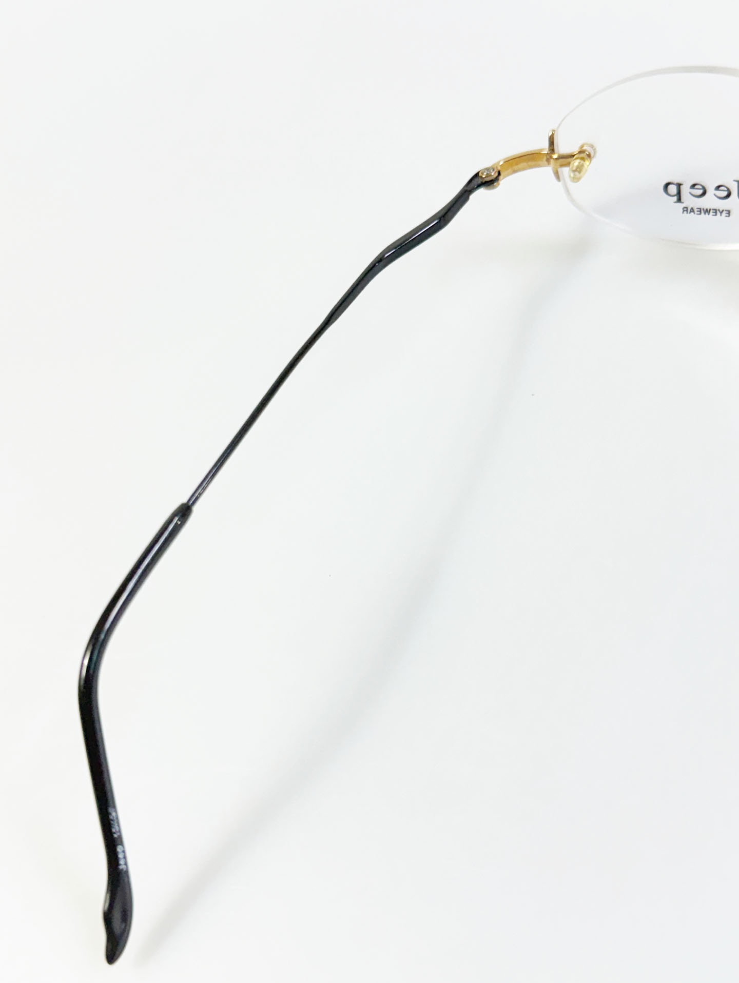 JEEP Gold Rimless Oval Metal Glasses