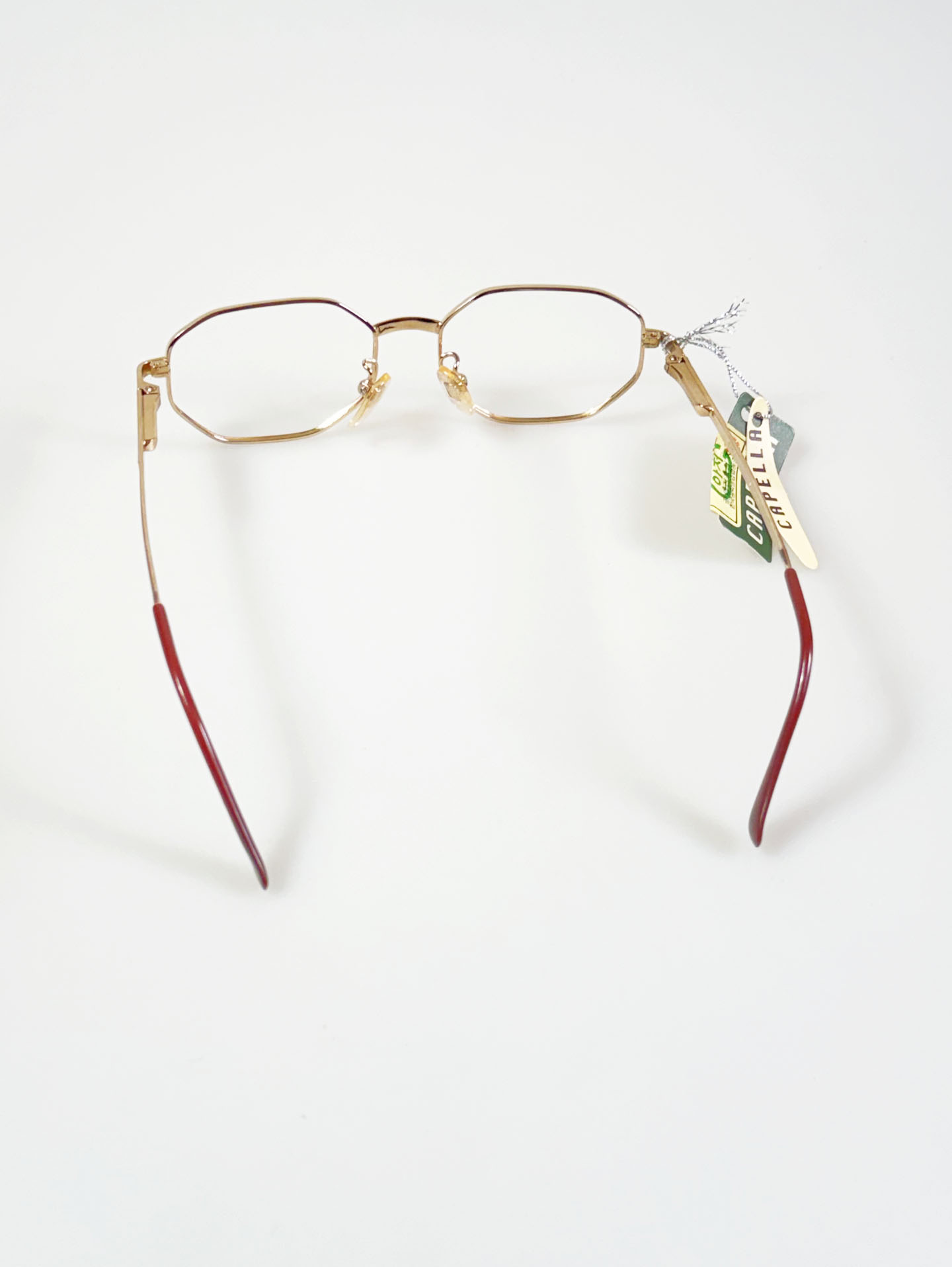 90's CAPELLA Gold Slim Geometric Metal Frame Glasses