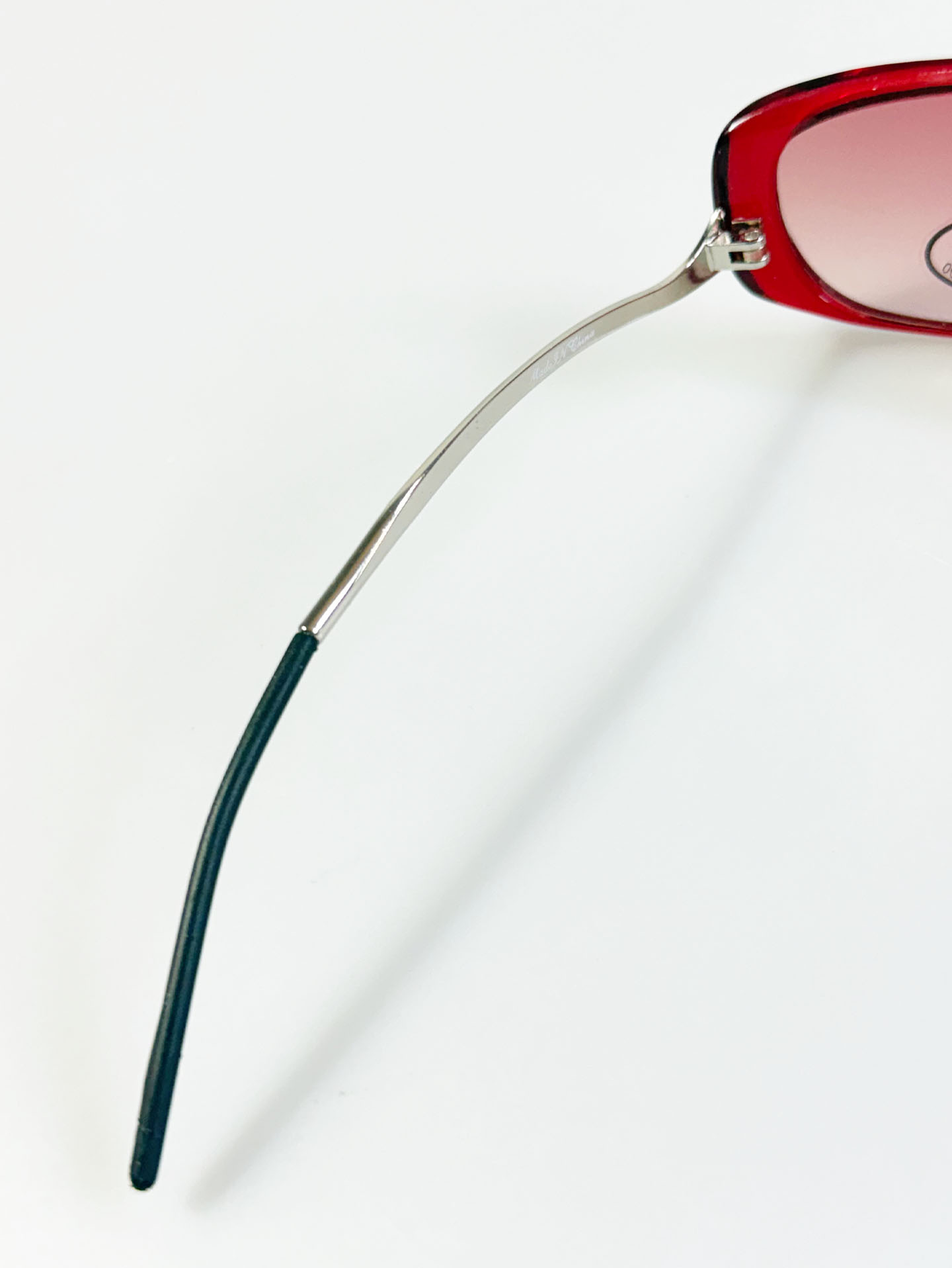 CAPRIO Bold Red Acetate Square Tint Sunglasses