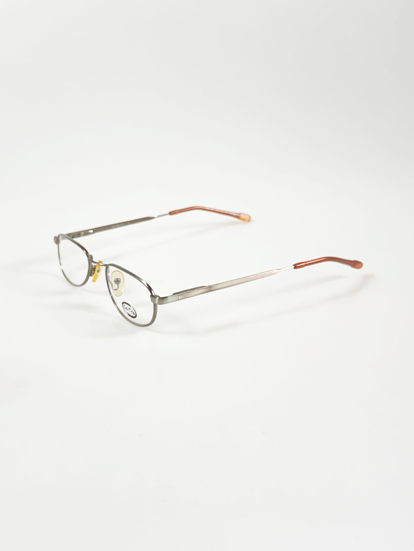 Ce-Tru Silver Slim Oval Metal Glasses