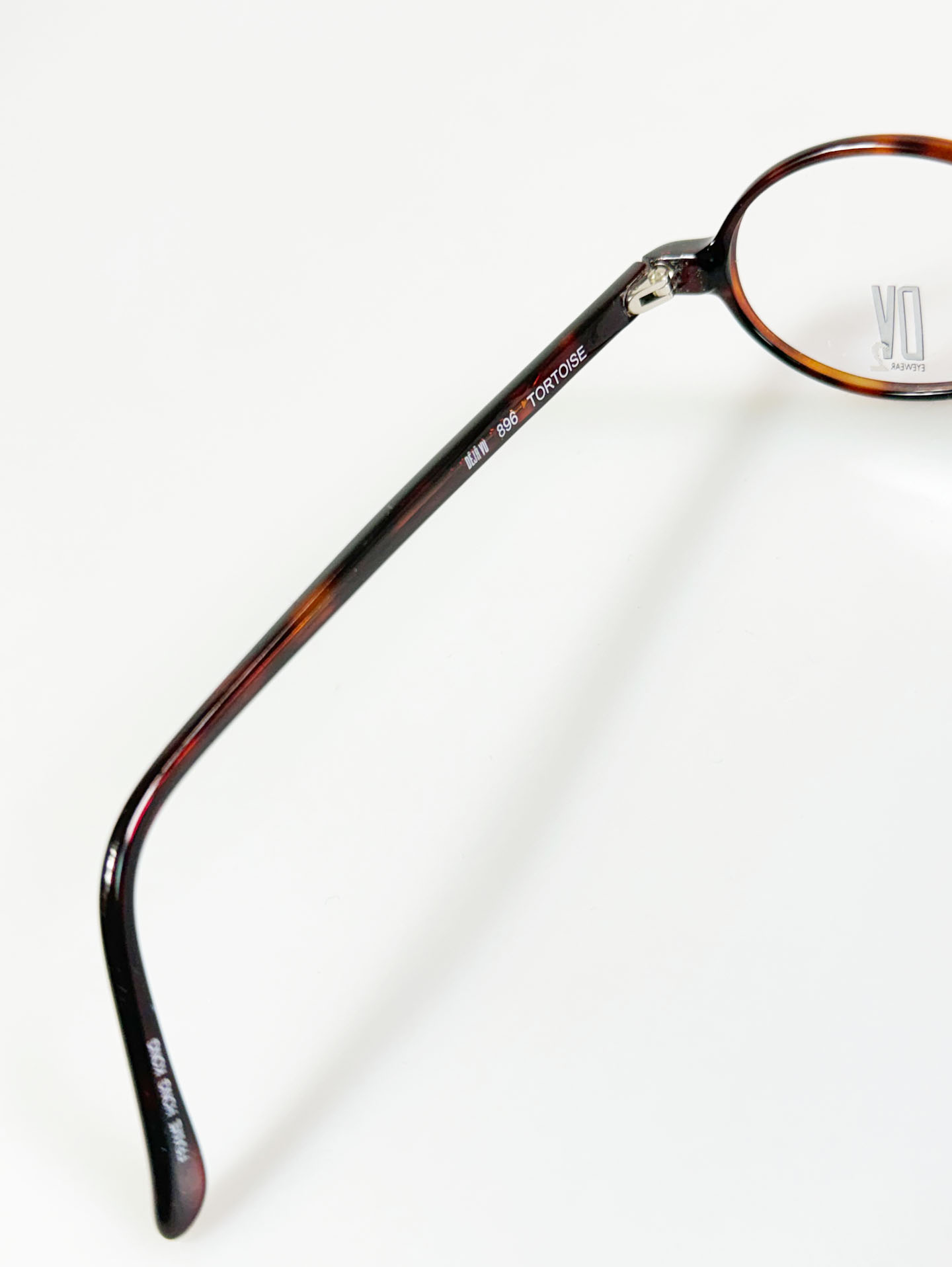 90's DEJAVU Oval Tortoise Horn-Rim Frame Glasses