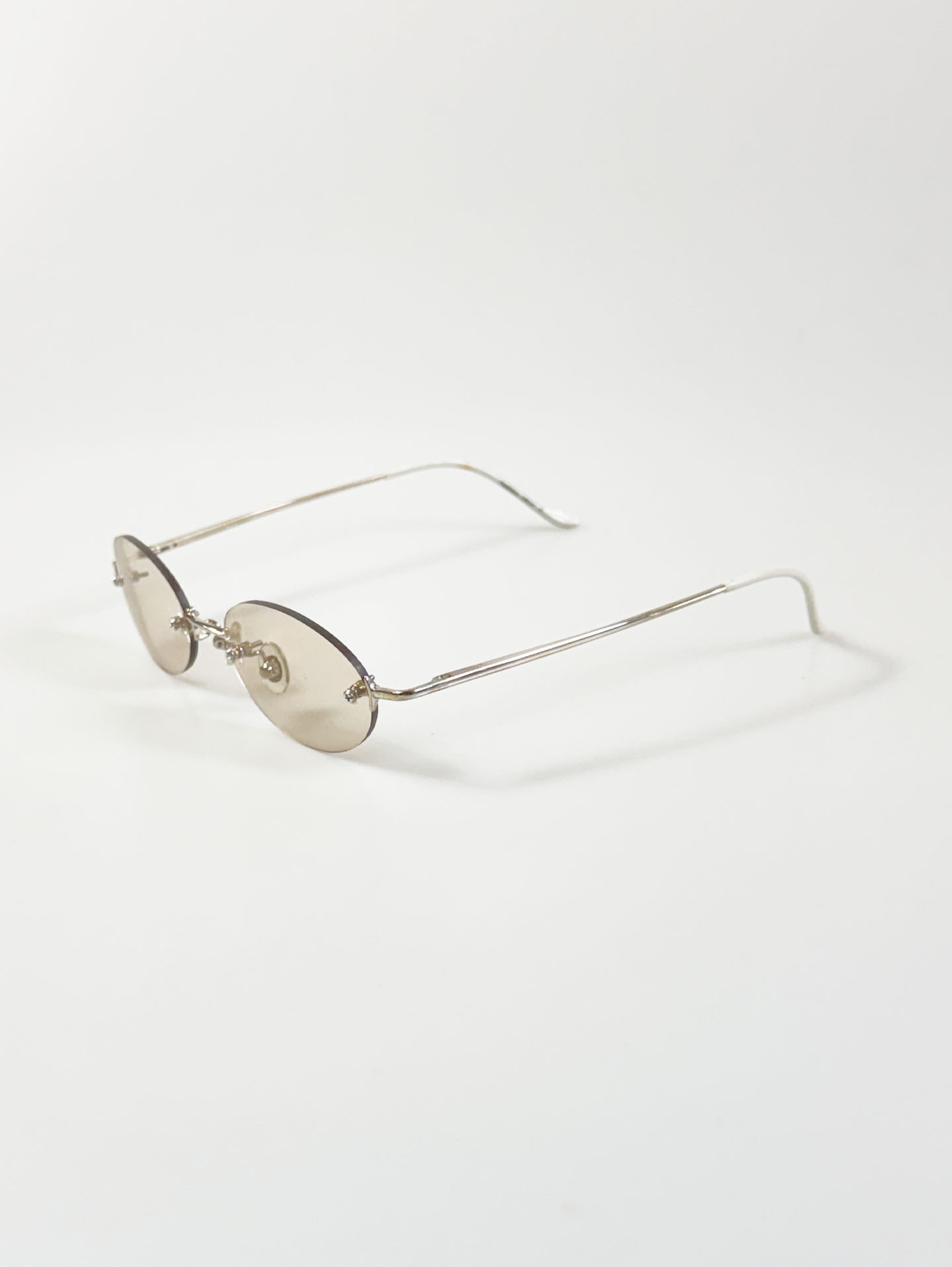 90's RUCHIANO Rimless Oval Metal Glasses