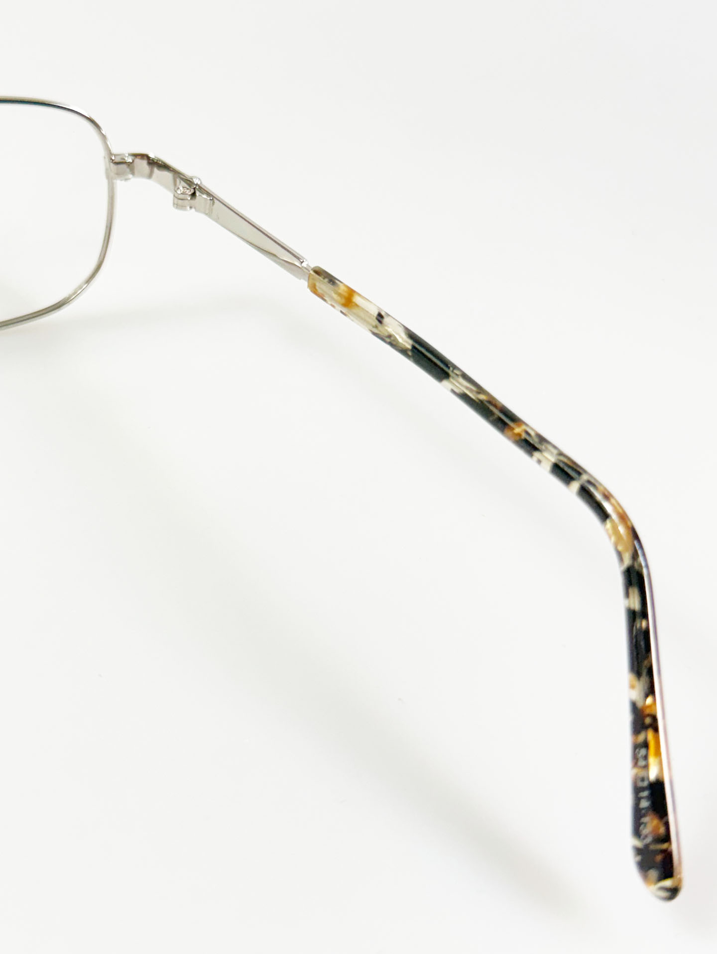 90's BLUESAIN Silver Slim Square Metal Glasses