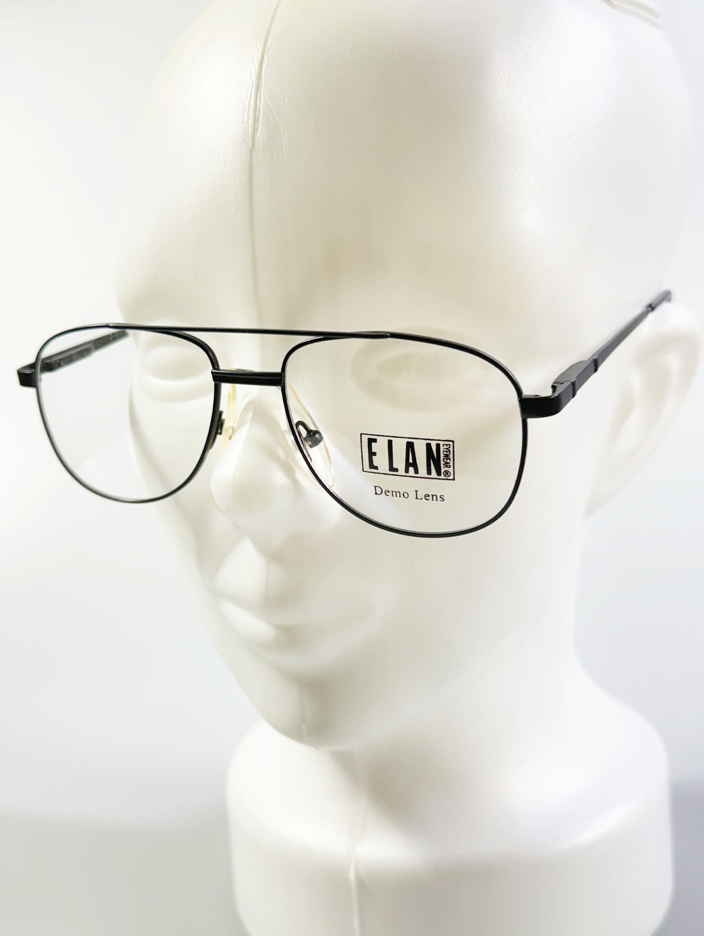 90's ELAN Black Aviator Metal Glasses