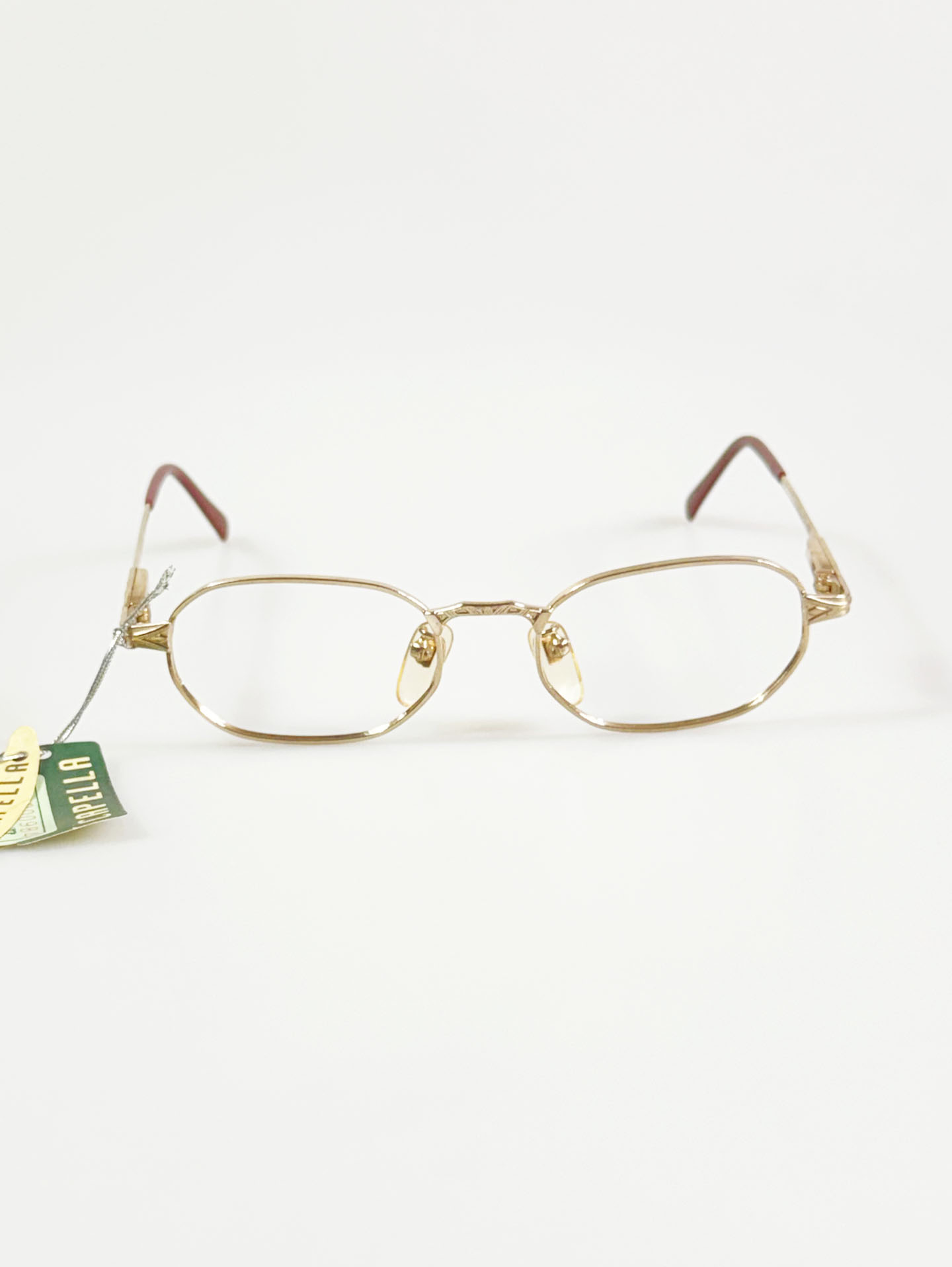 90’s CAPELLA Gold Slim Square Metal Frame Glasses