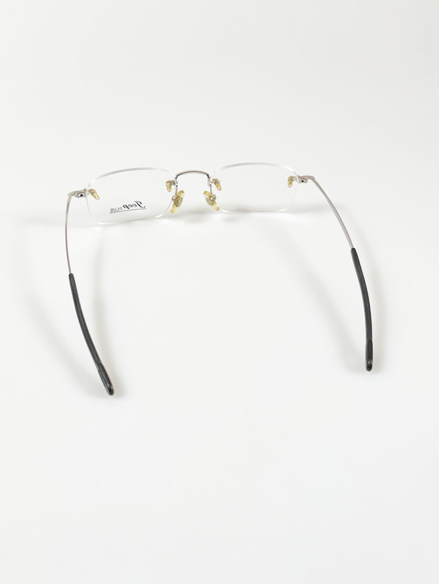 JEEP Silver Rimless Square Metal Frame Glasses