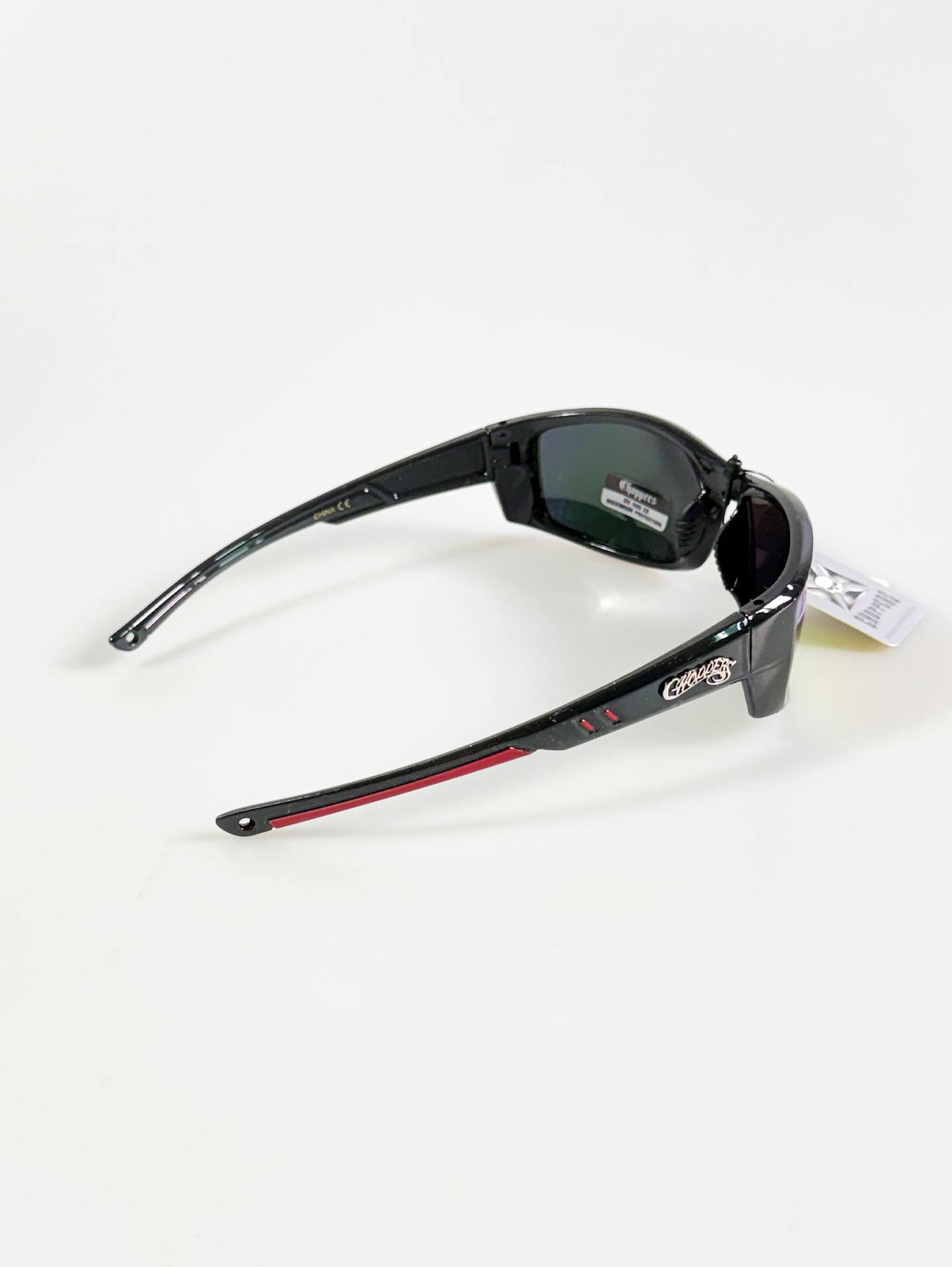 CHOPPERS Wraparound Black Red Biker Sunglasses