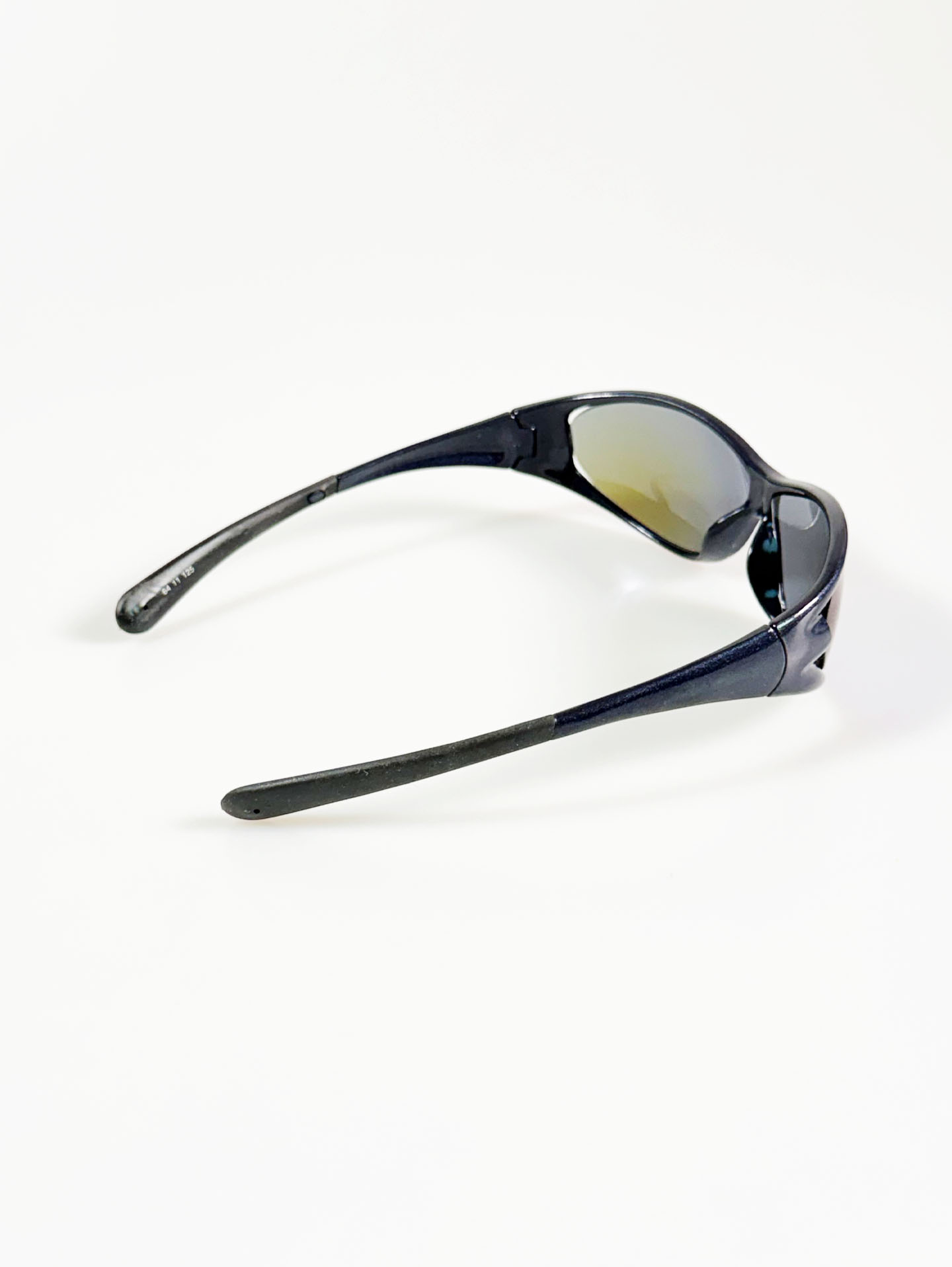 Black Wraparound Sport Frame Sunglasses